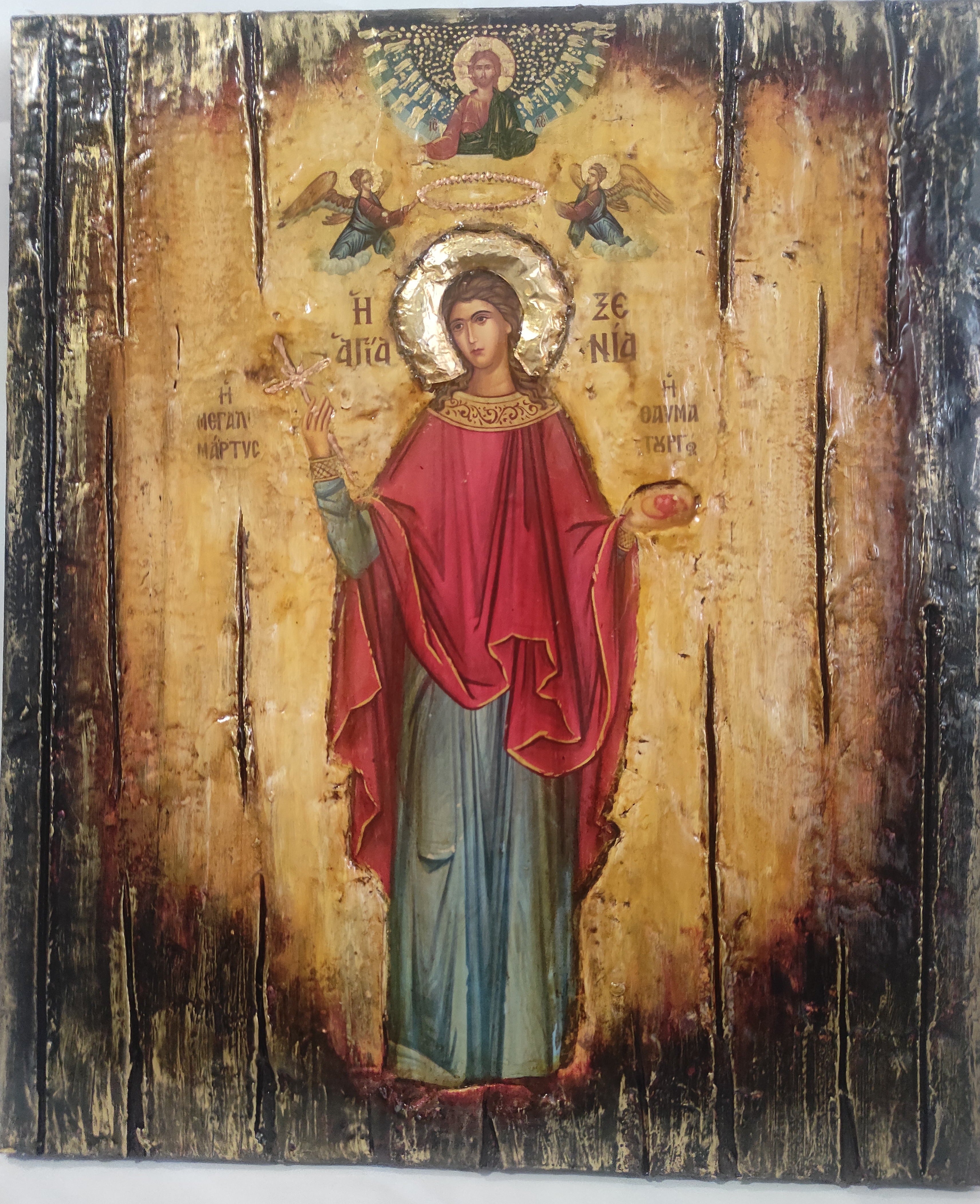 Saint Xenia, the Great Martyr, of Peloponesus, Greece, Full Body-Greek Handmade Icons