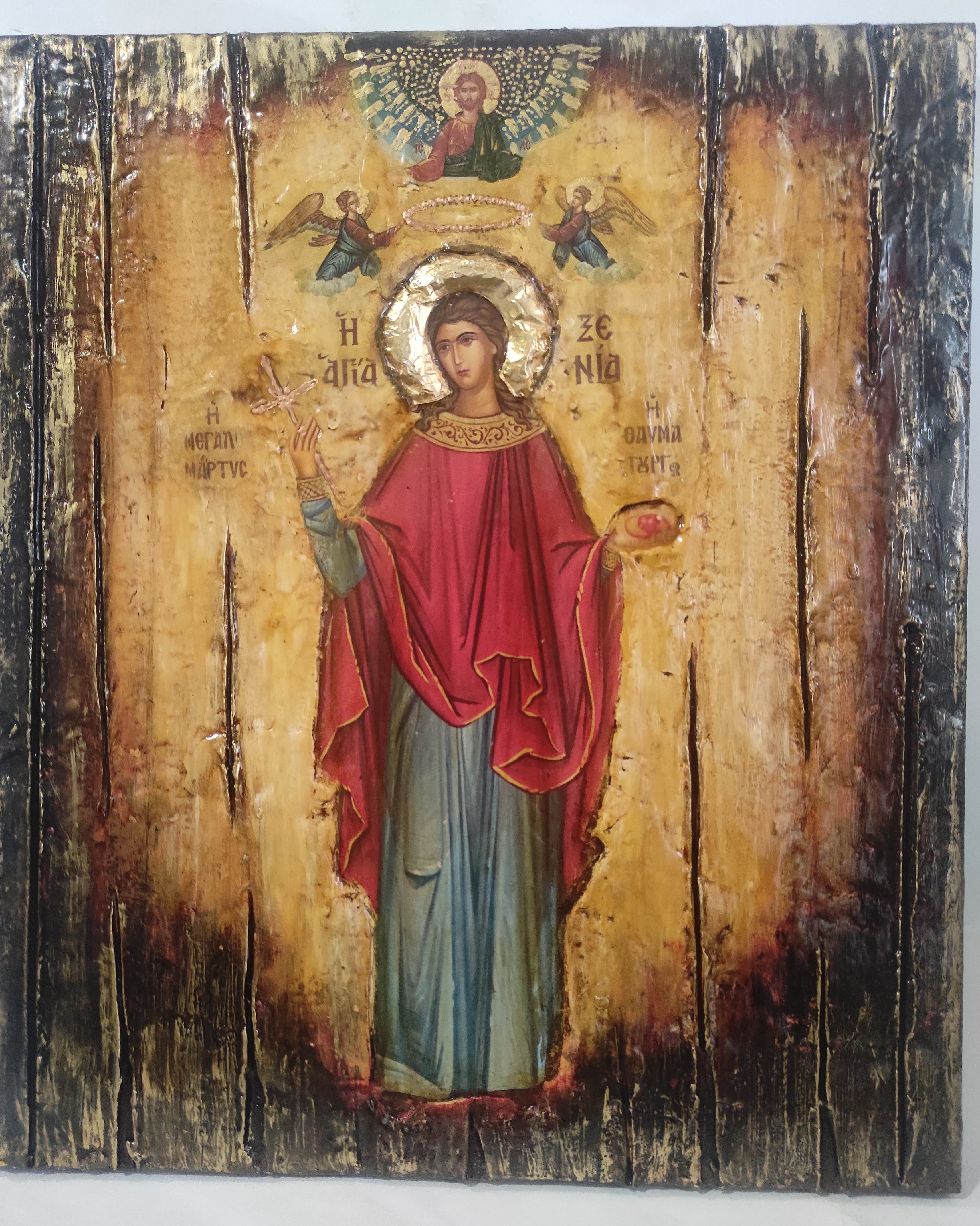 Saint Xenia, the Great Martyr, of Peloponesus, Greece, Full Body-Greek Handmade Icons