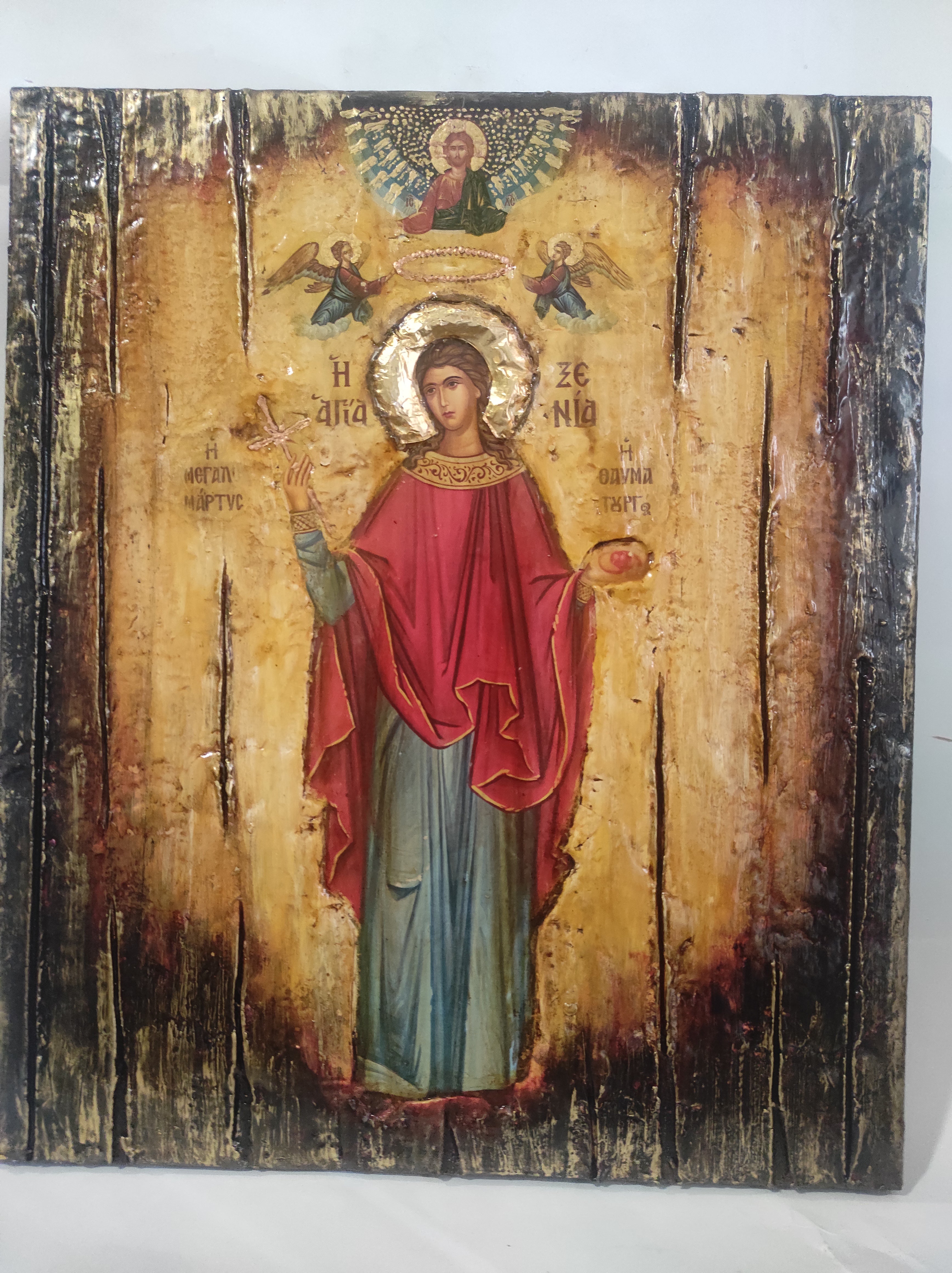 Saint Xenia, the Great Martyr, of Peloponesus, Greece, Full Body-Greek Handmade Icons