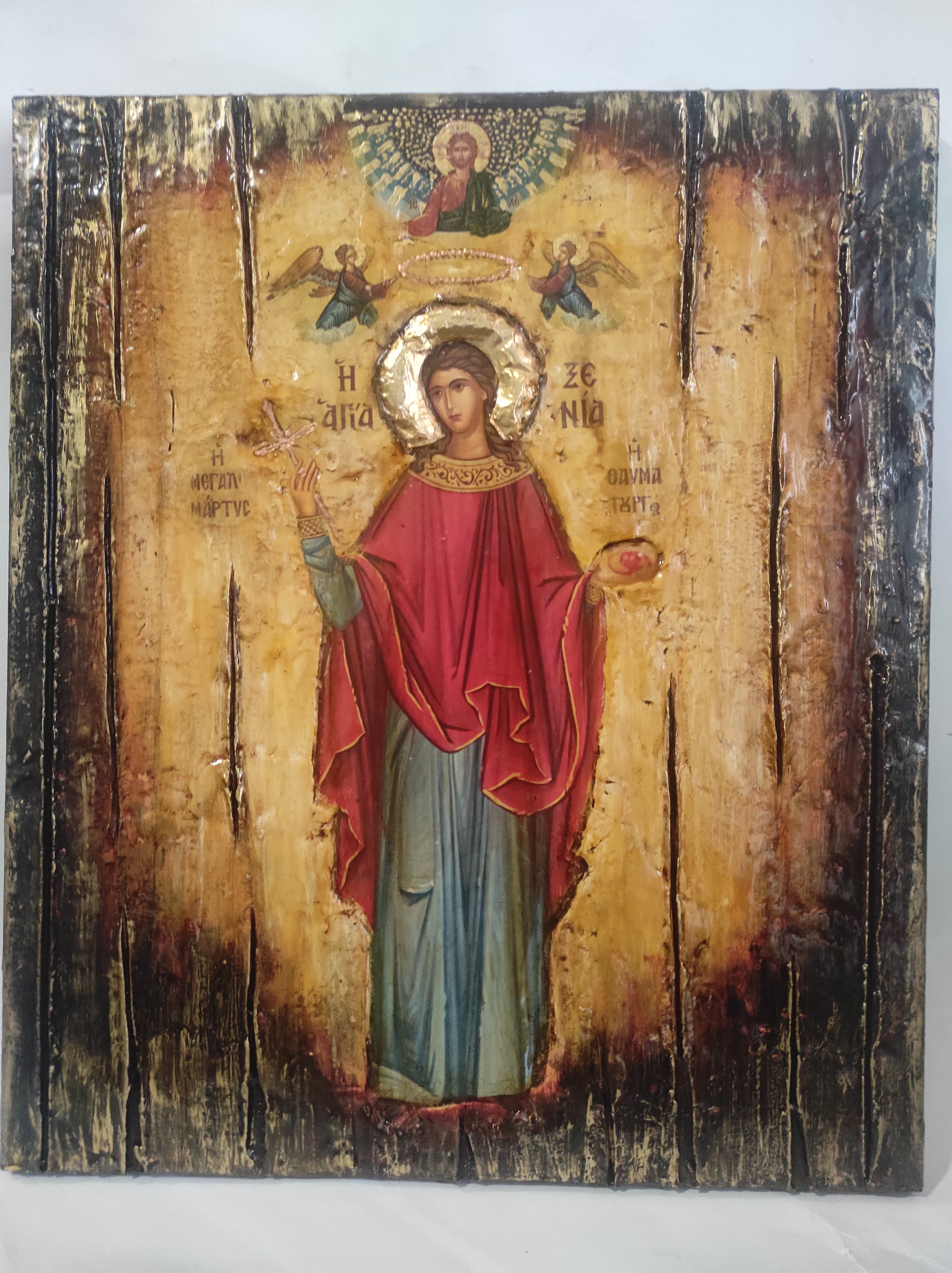 Saint Xenia, the Great Martyr, of Peloponesus, Greece, Full Body-Greek Handmade Icons