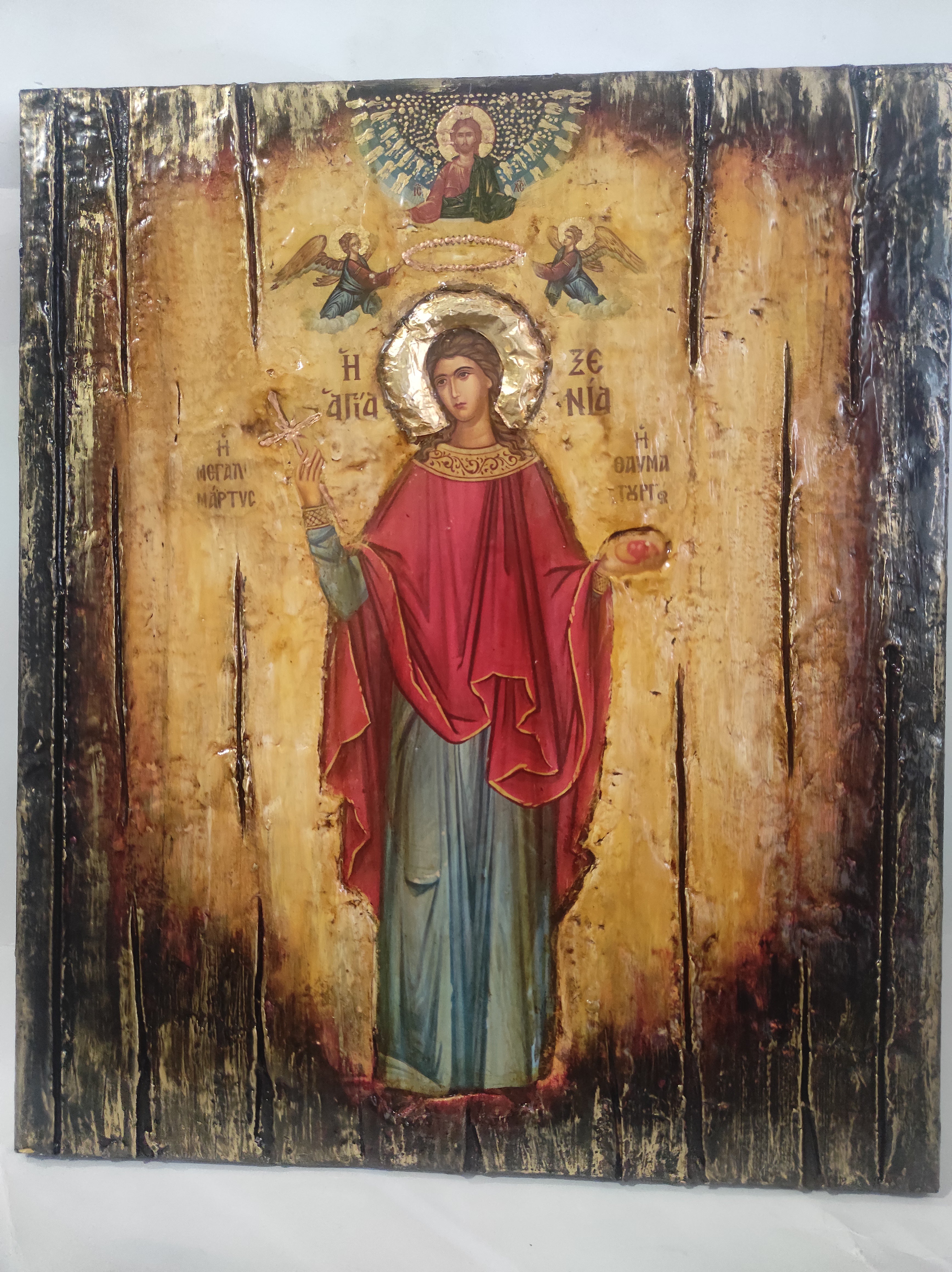 Saint Xenia, the Great Martyr, of Peloponesus, Greece, Full Body-Greek Handmade Icons