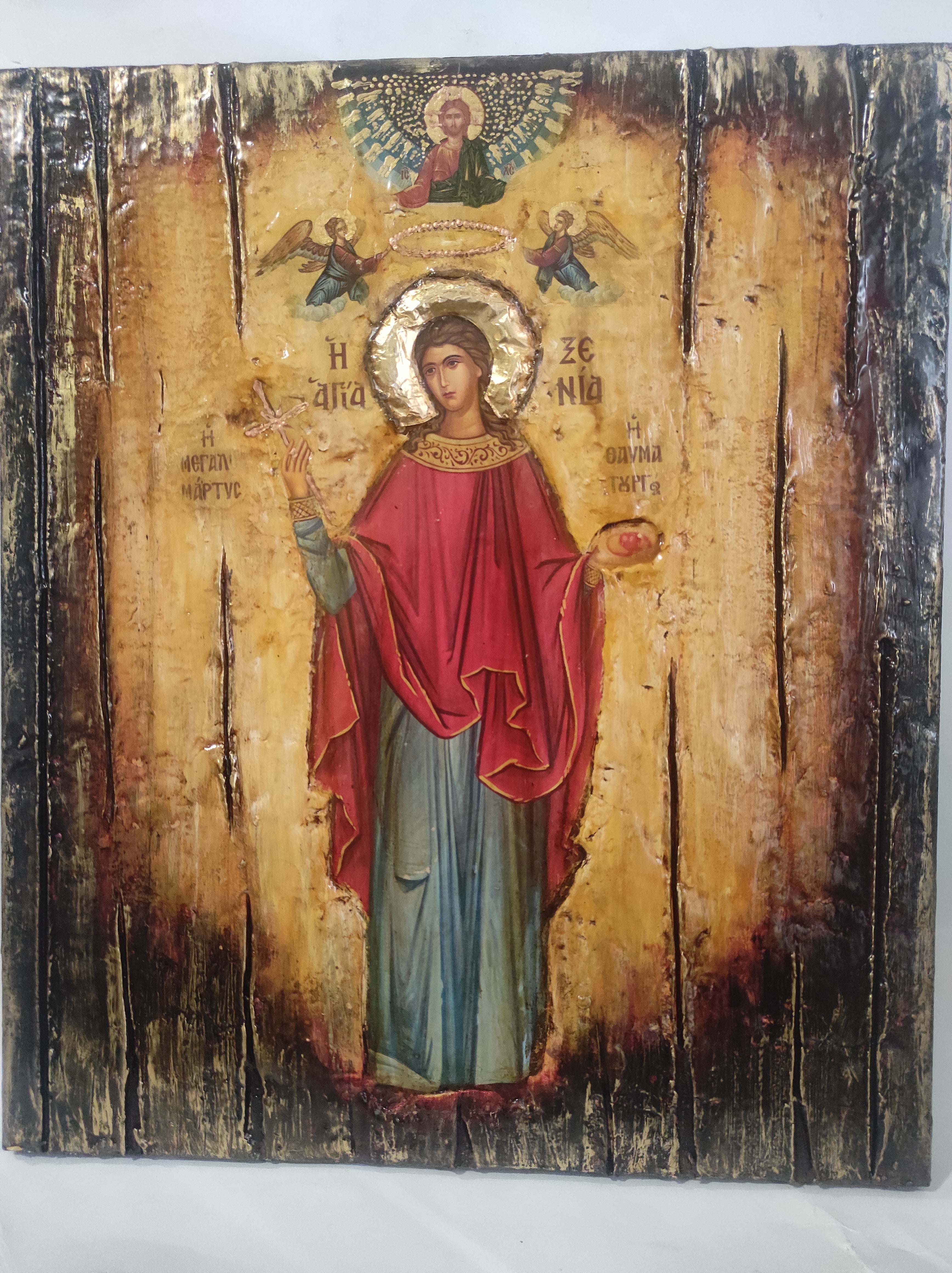 Saint Xenia, the Great Martyr, of Peloponesus, Greece, Full Body-Greek Handmade Icons