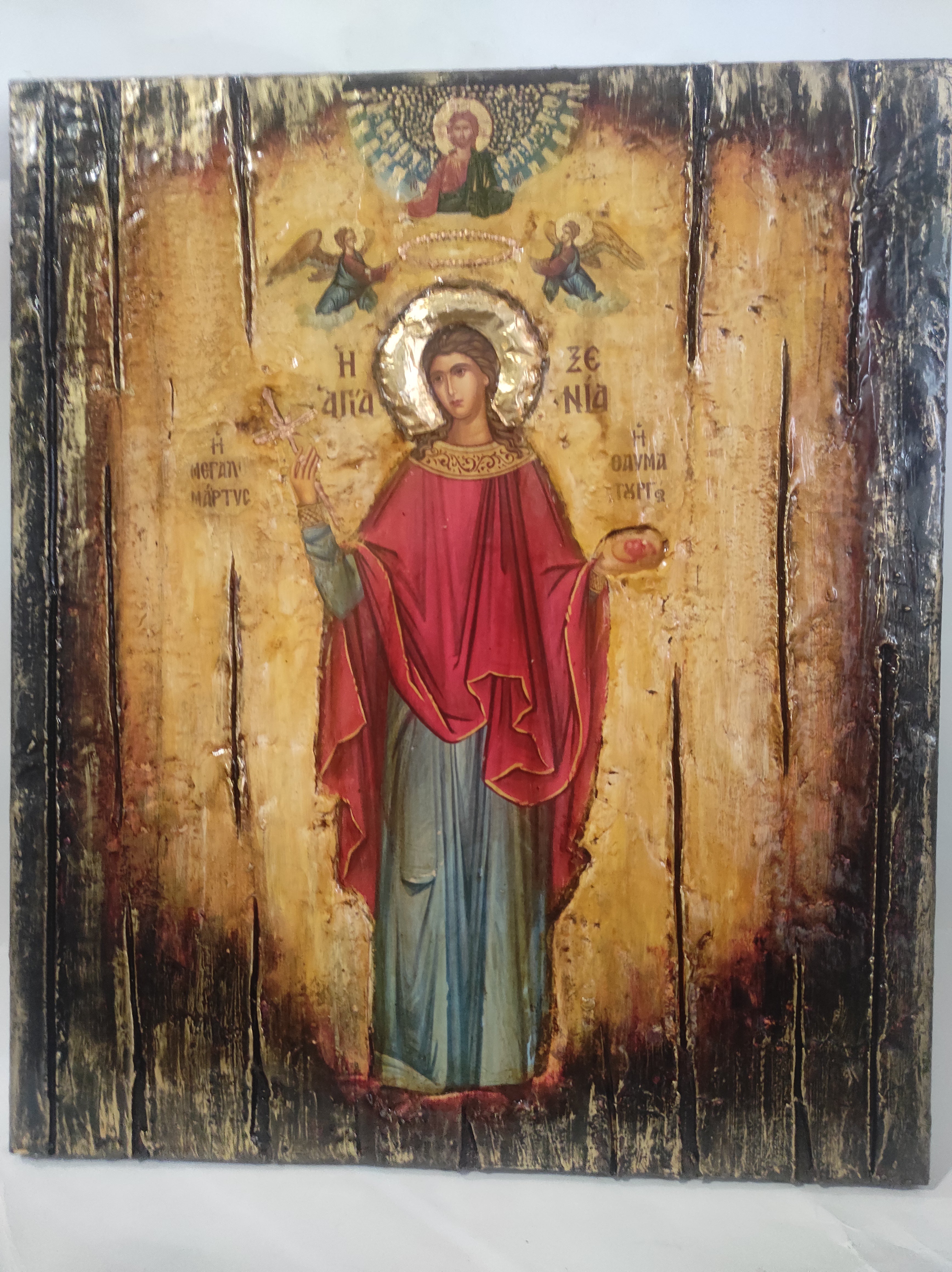 Saint Xenia, the Great Martyr, of Peloponesus, Greece, Full Body-Greek Handmade Icons