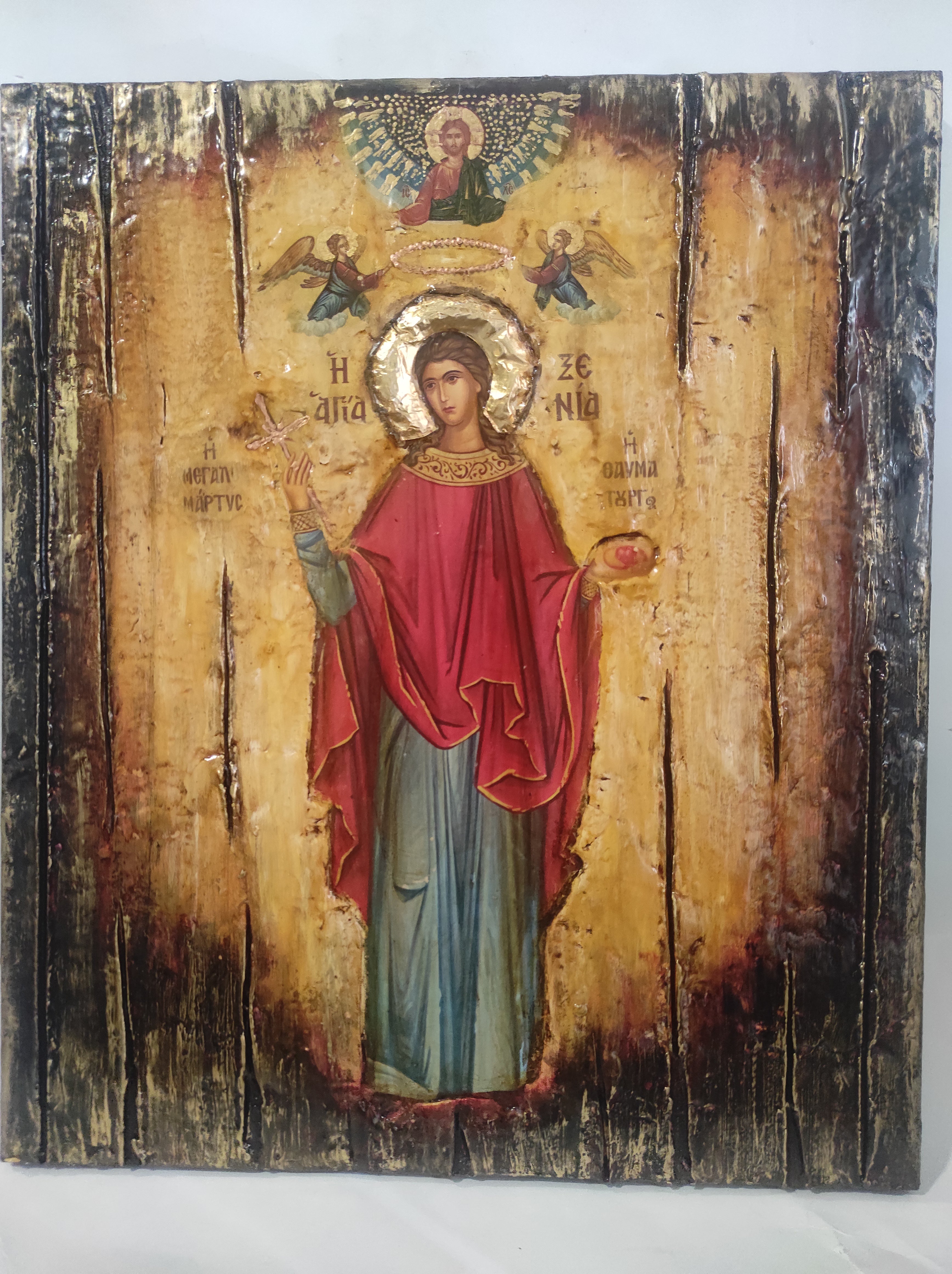 Saint Xenia, the Great Martyr, of Peloponesus, Greece, Full Body-Greek Handmade Icons