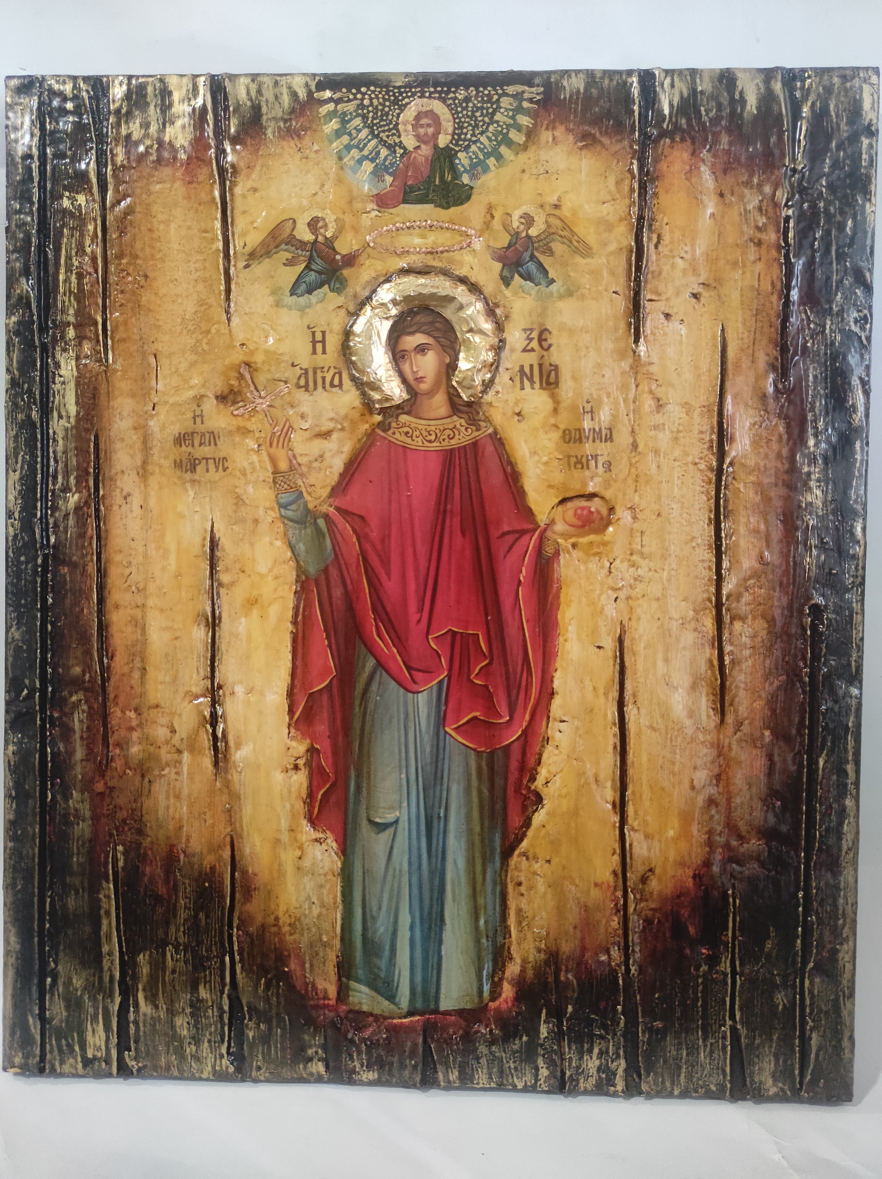 Saint Xenia, the Great Martyr, of Peloponesus, Greece, Full Body-Greek Handmade Icons