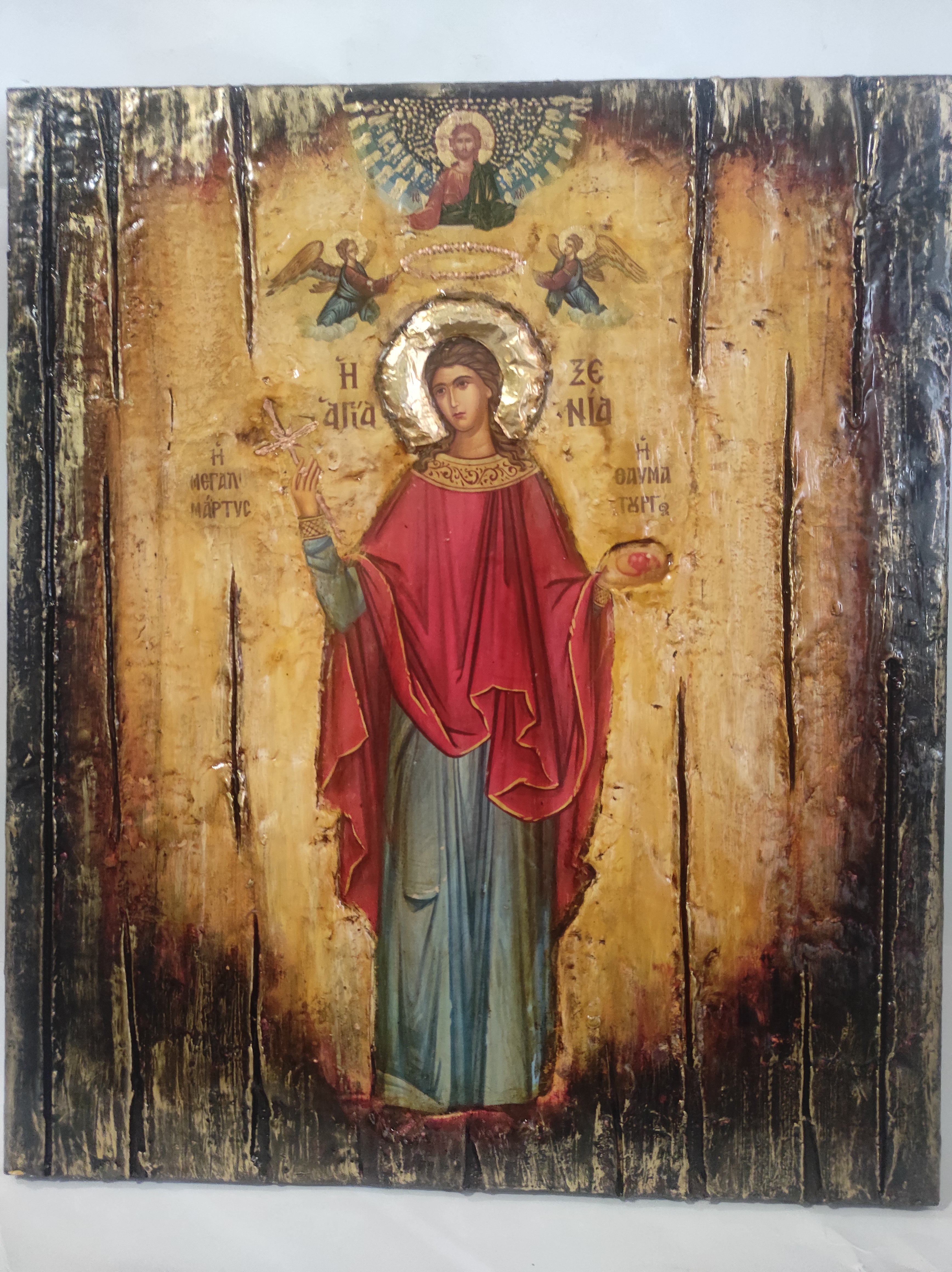 Saint Xenia, the Great Martyr, of Peloponesus, Greece, Full Body-Greek Handmade Icons