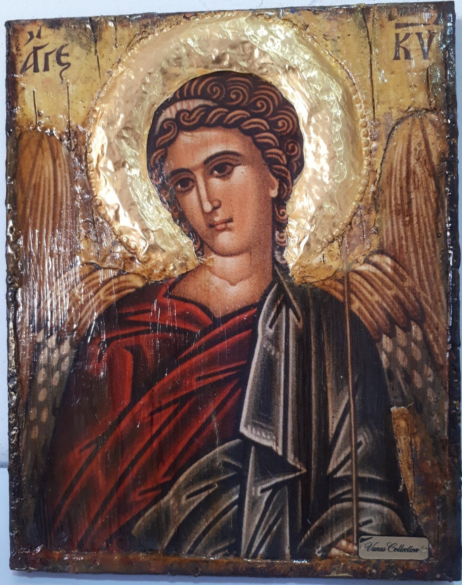 Angel of the Lord-Angel of God- Greek Byzantine Antique Style Icons - Vanas Collection