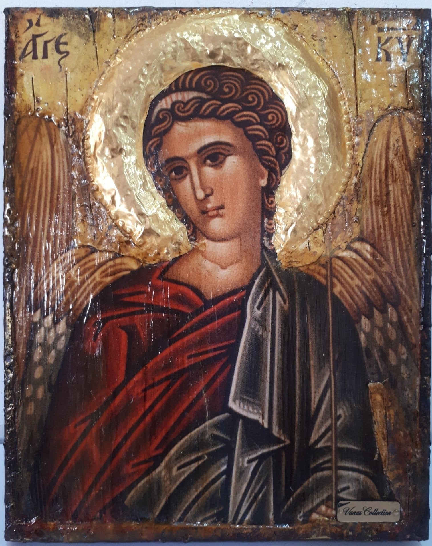 Angel of the Lord-Angel of God- Greek Byzantine Antique Style Icons - Vanas Collection