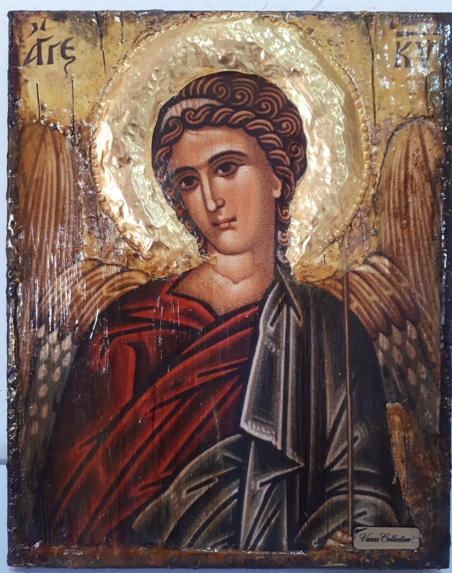 Angel of the Lord-Angel of God- Greek Byzantine Antique Style Icons - Vanas Collection