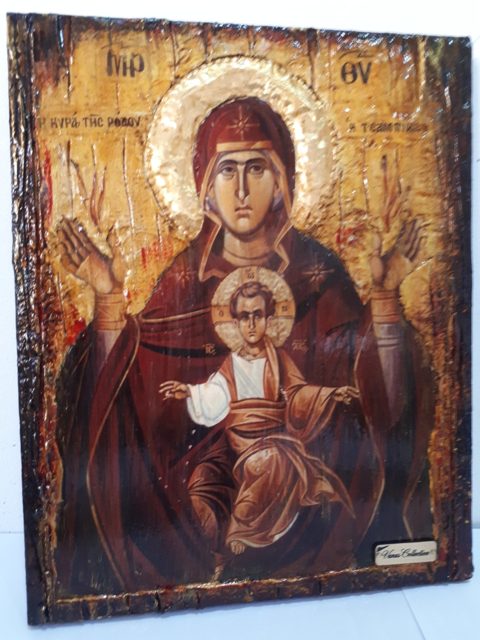 Holy Virgin Mary Panagia Tsampika Rhodes Icon- Greek Russian Byzantine Orthodox Icons - Vanas Collection