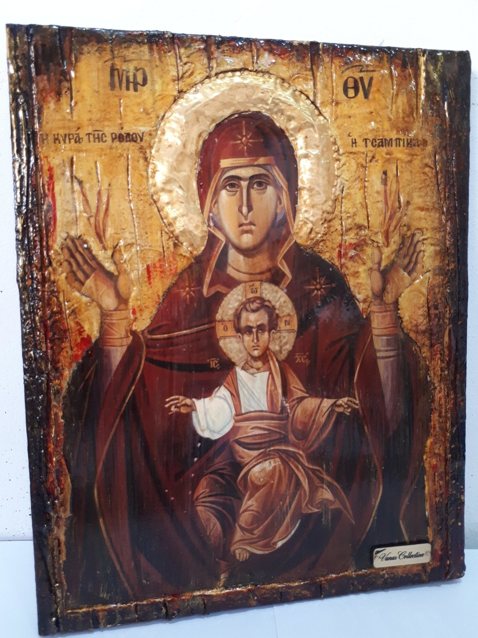 Holy Virgin Mary Panagia Tsampika Rhodes Icon- Greek Russian Byzantine Orthodox Icons - Vanas Collection