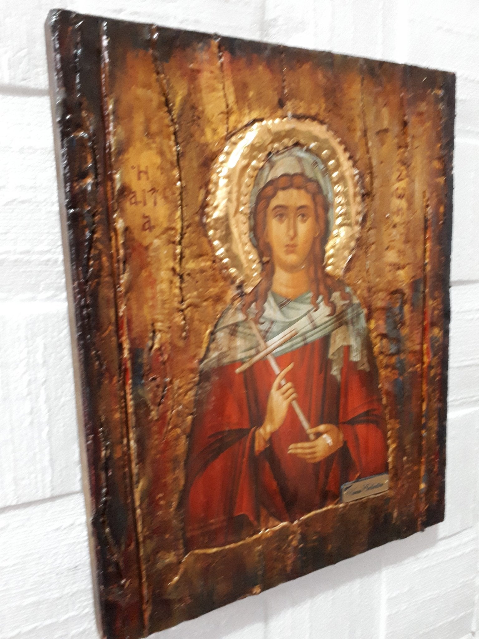 Orthodox Icon St. Zoe the Martyr- Russian Greek Byzantine Antique Style Icons - Vanas Collection