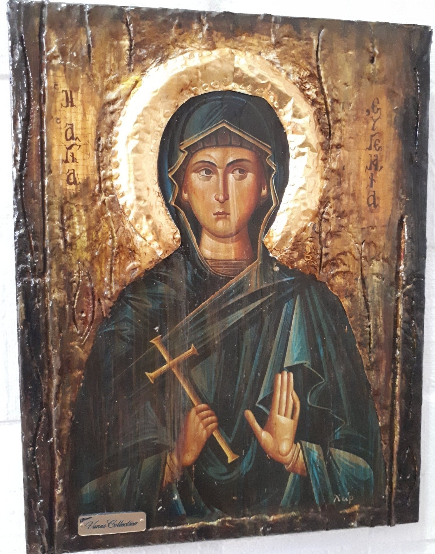 Saint Eugene Evgenia ΑΓΙΑ ΕΥΓΕΝΙΑ Greek Russian Orthodox Antique Style Icons - Vanas Collection