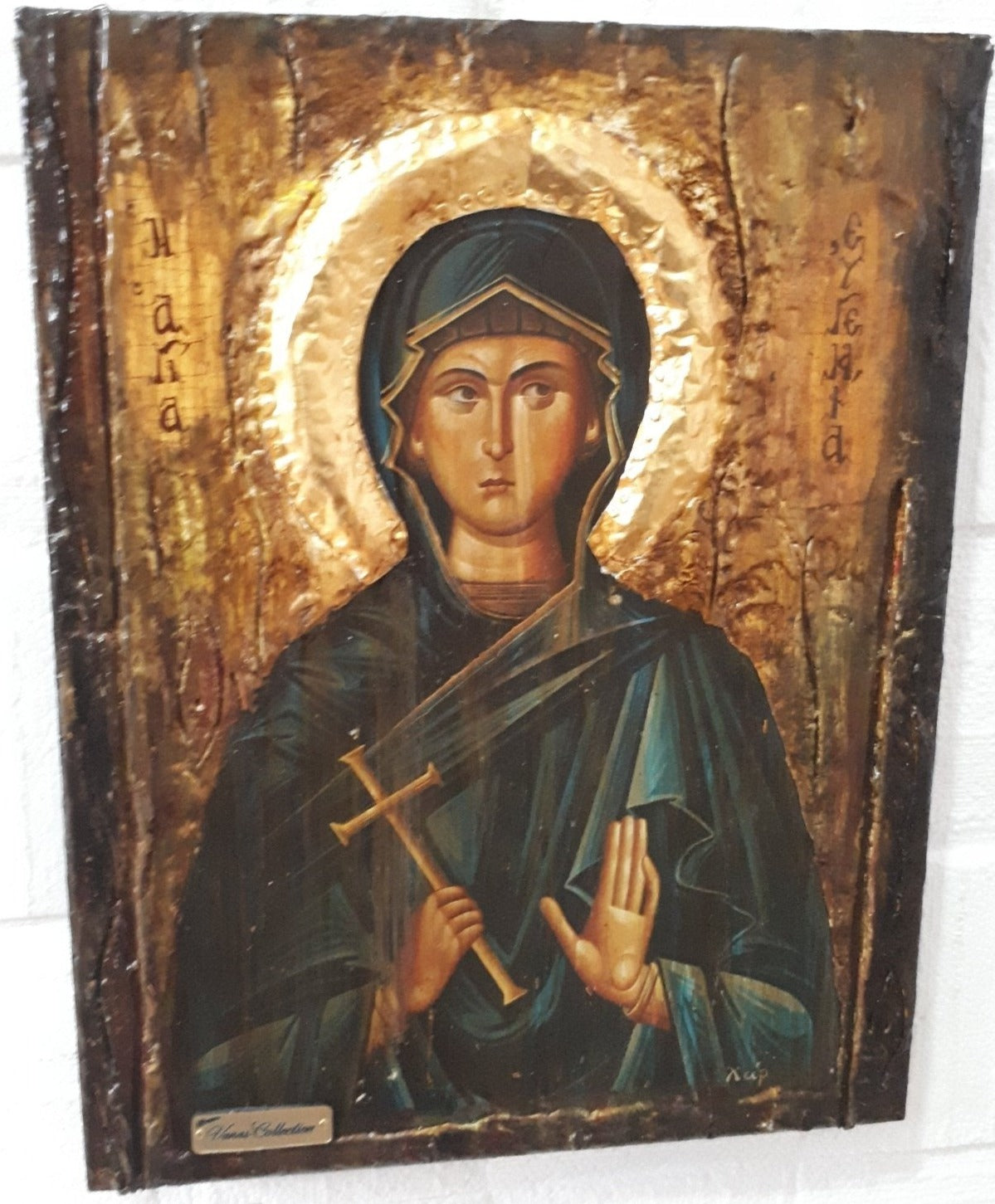 Saint Eugene Evgenia ΑΓΙΑ ΕΥΓΕΝΙΑ Greek Russian Orthodox Antique Style Icons - Vanas Collection