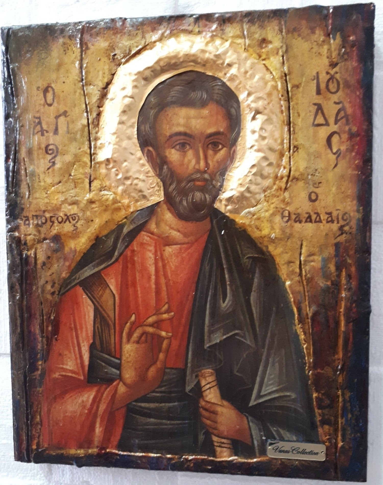 Saint Jude Ioudas Judas Thaddeus-Greek Orthodox Byzantine Handmade Rare Icons - Vanas Collection