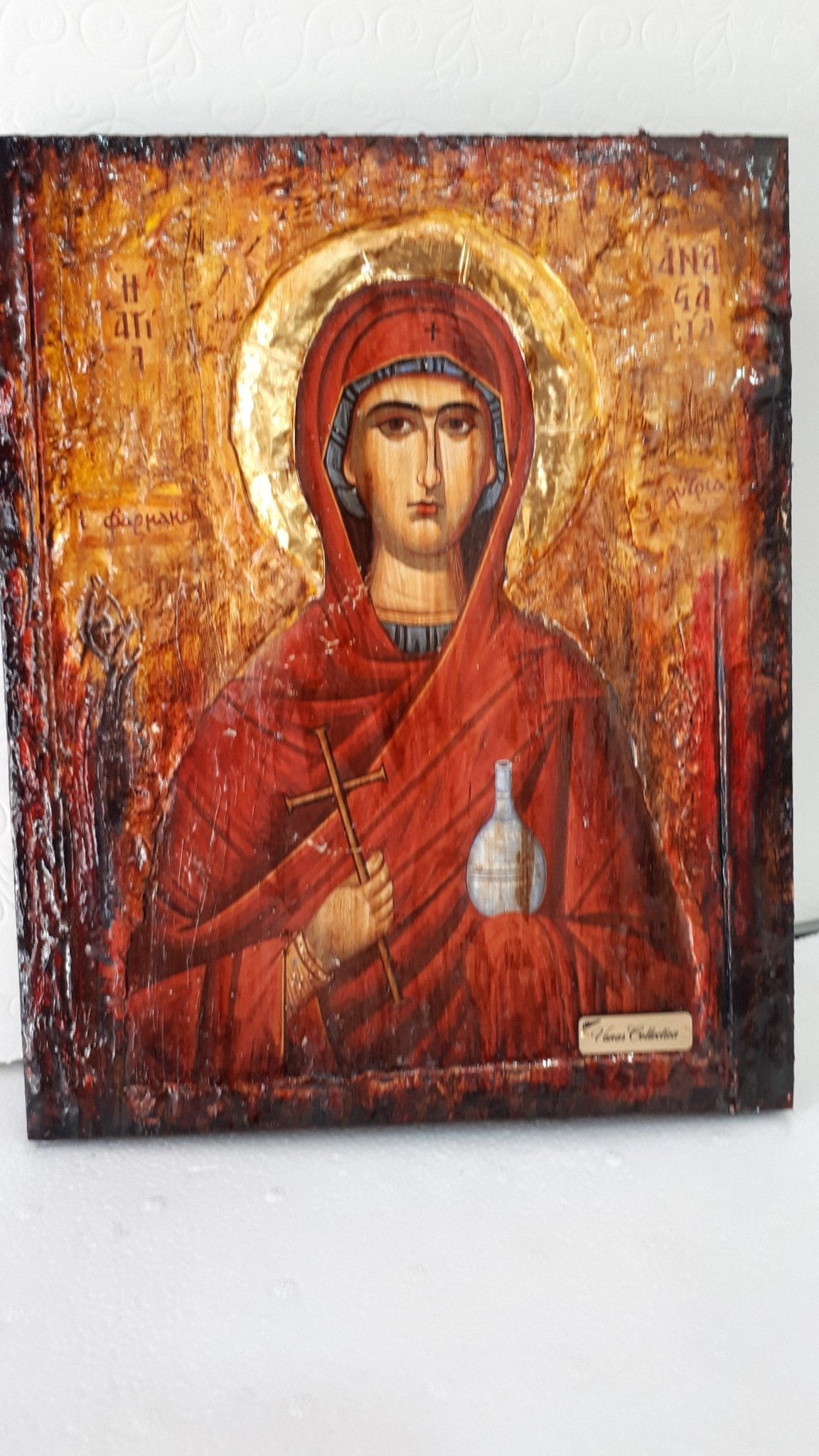 Saint St. Anastasia Farmakolytria Icon-Greek Russian Orthodox Antique Style Icon - Vanas Collection