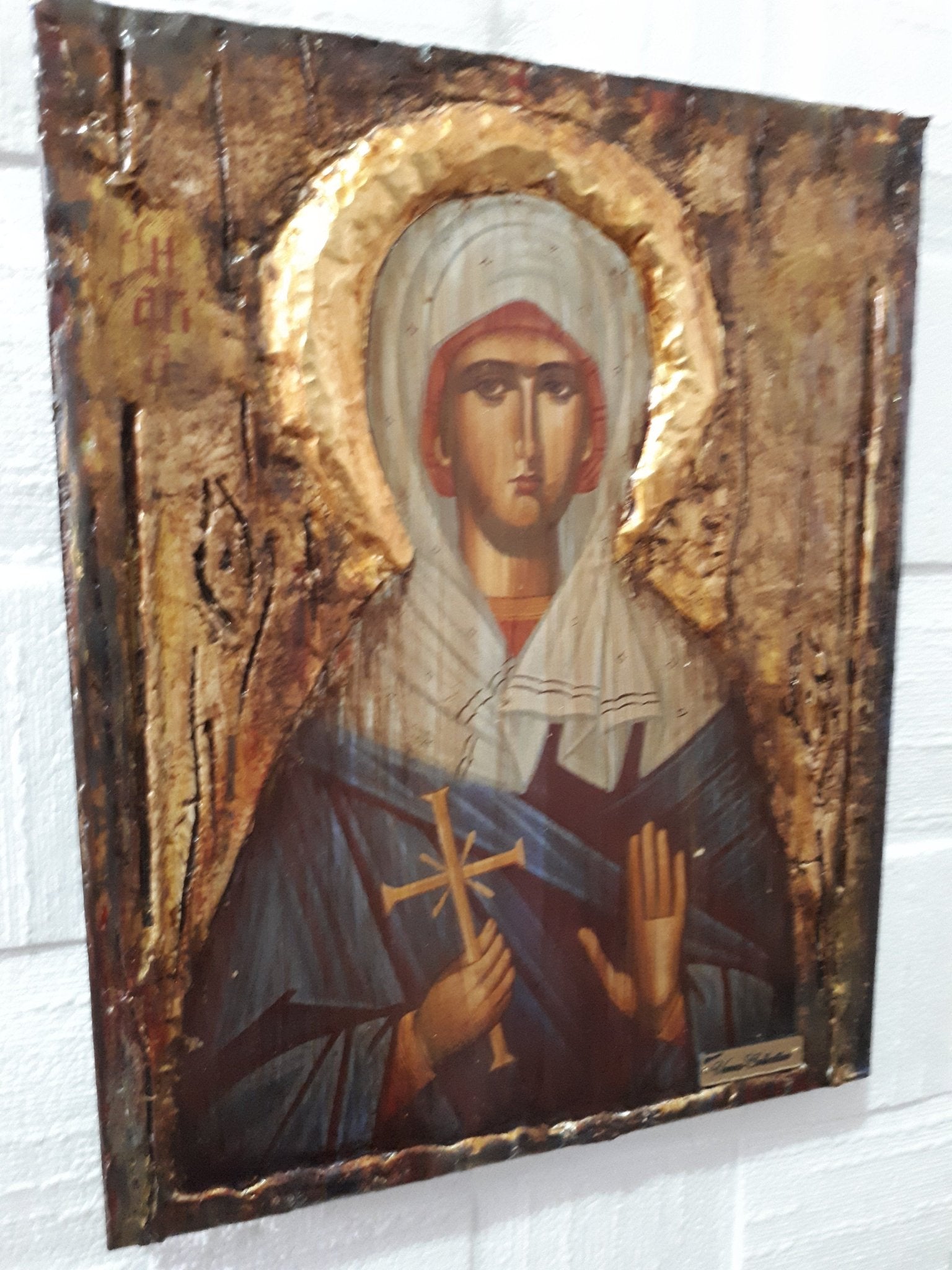 Saint St. Aphrodite, the Virgin Martyr Icon-Orthodox Greek Byzantine Wood Icons - Vanas Collection