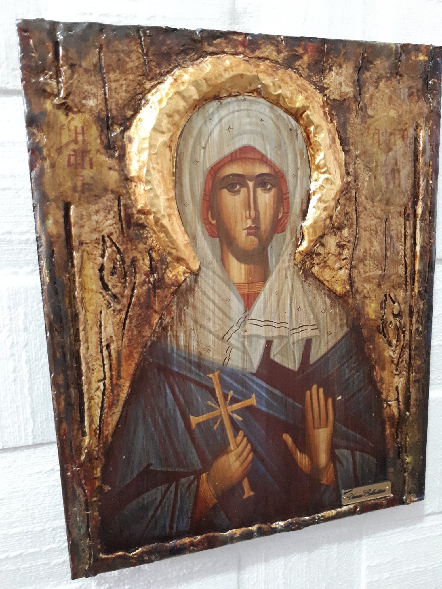 Saint St. Aphrodite, the Virgin Martyr Icon-Orthodox Greek Byzantine Wood Icons - Vanas Collection