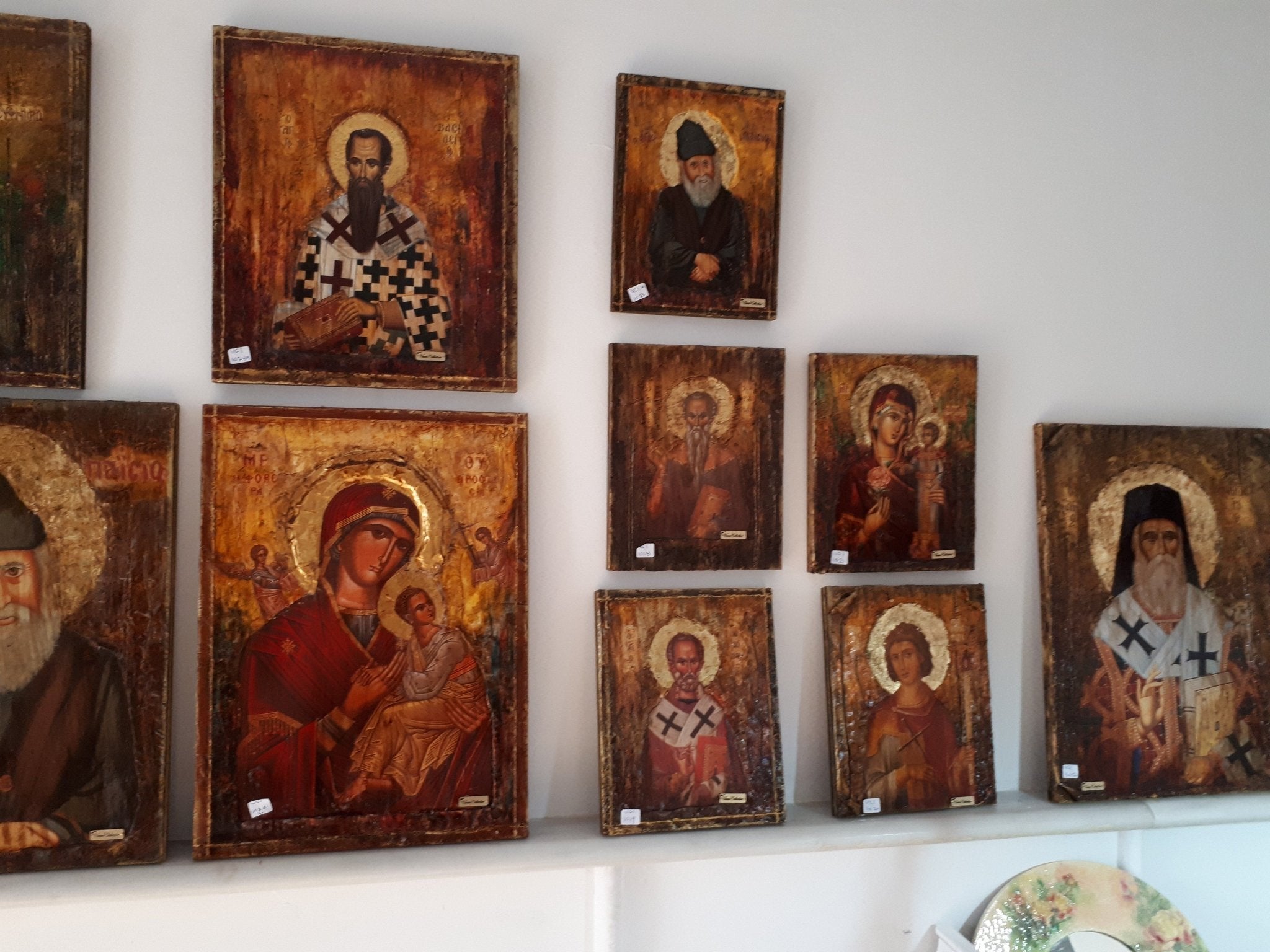 Saint St. George Icon- Handmade Greek Orthodox Byzantine Antique Style Icons - Vanas Collection