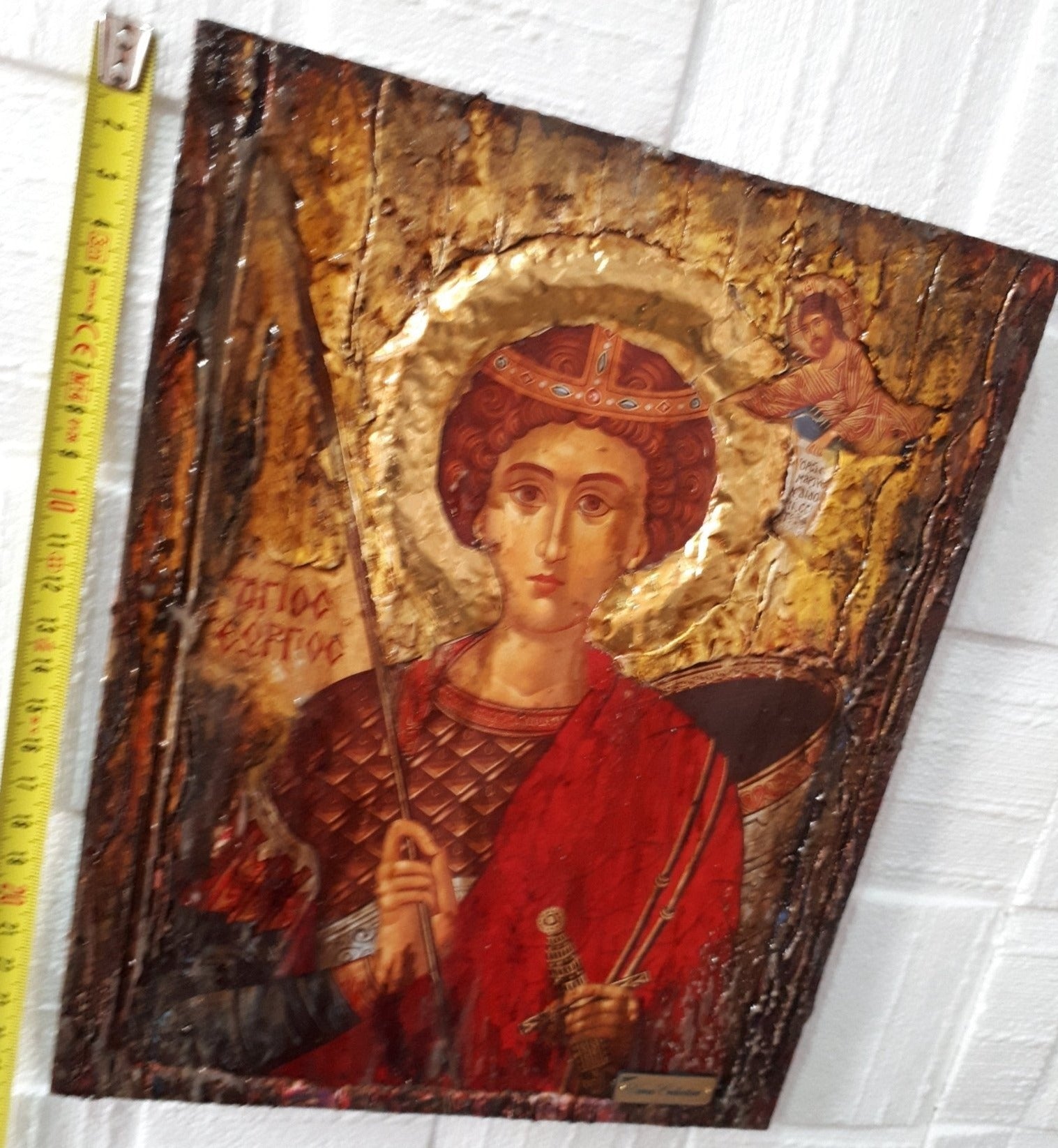 Saint St. George Icon- Handmade Greek Orthodox Byzantine Antique Style Icons - Vanas Collection