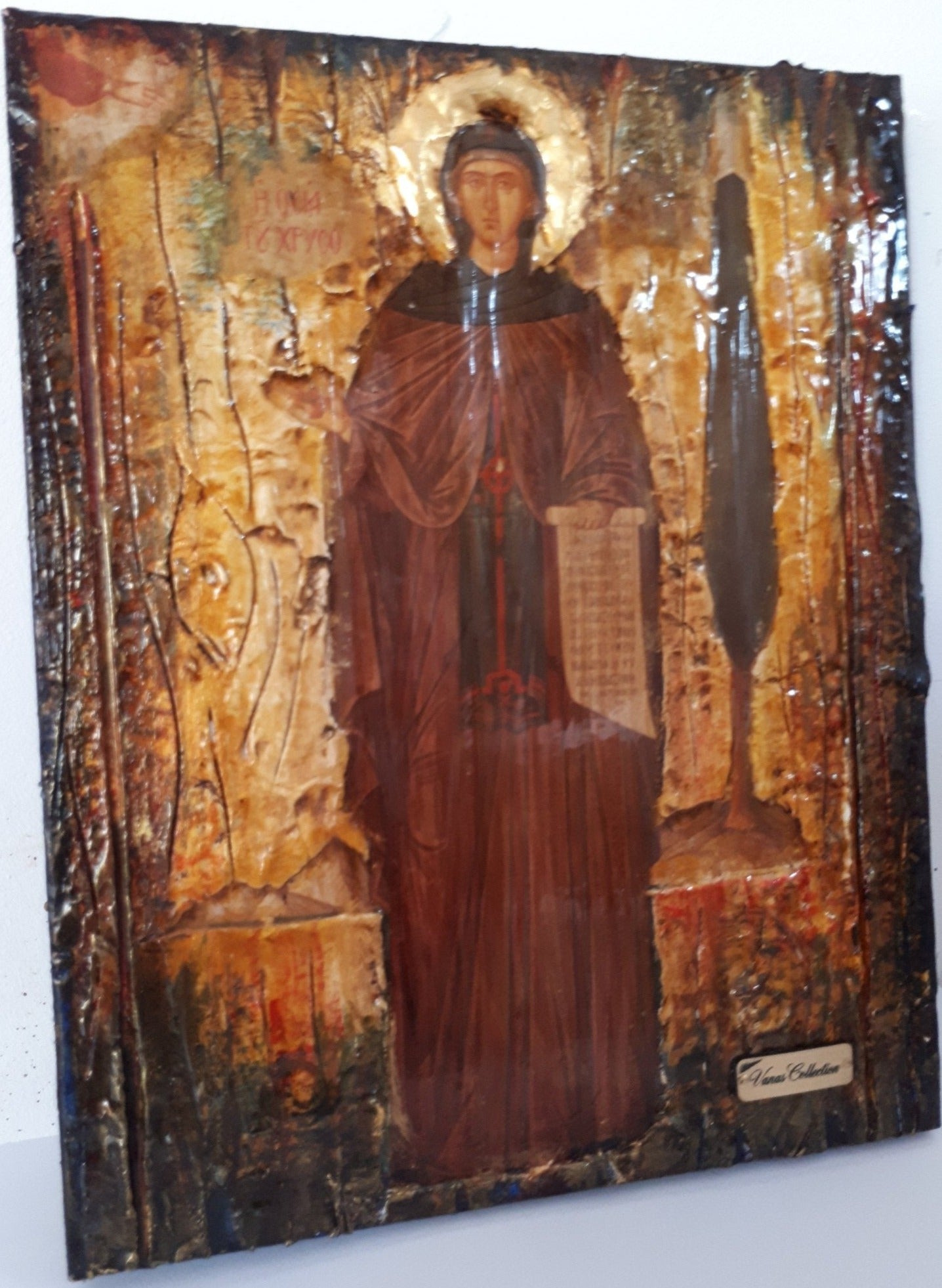 Saint St Irene Irini Chrysovalantou Full body Icon- Greek Orthodox Christian Icons - Vanas Collection