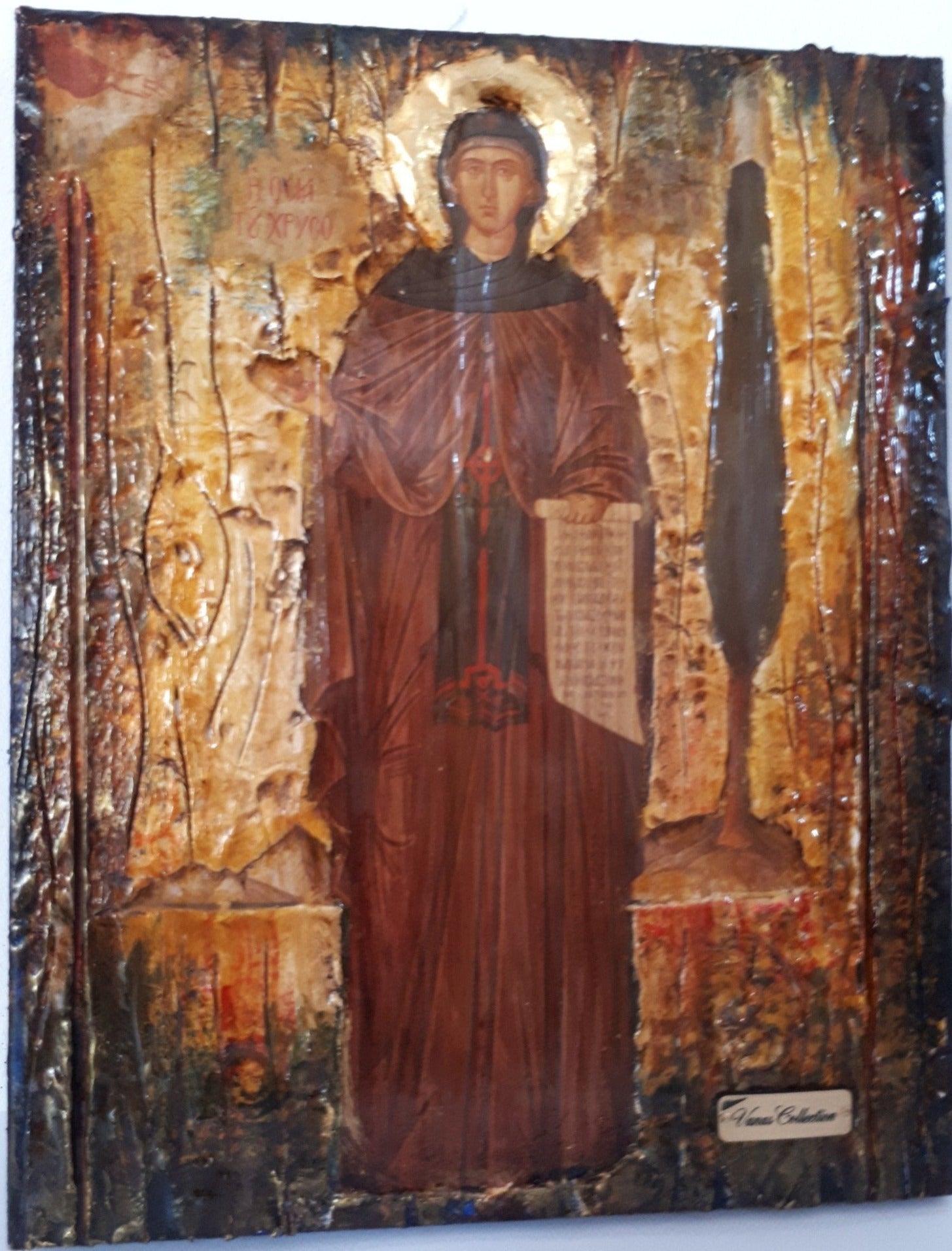 Saint St Irene Irini Chrysovalantou Full body Icon- Greek Orthodox Christian Icons - Vanas Collection