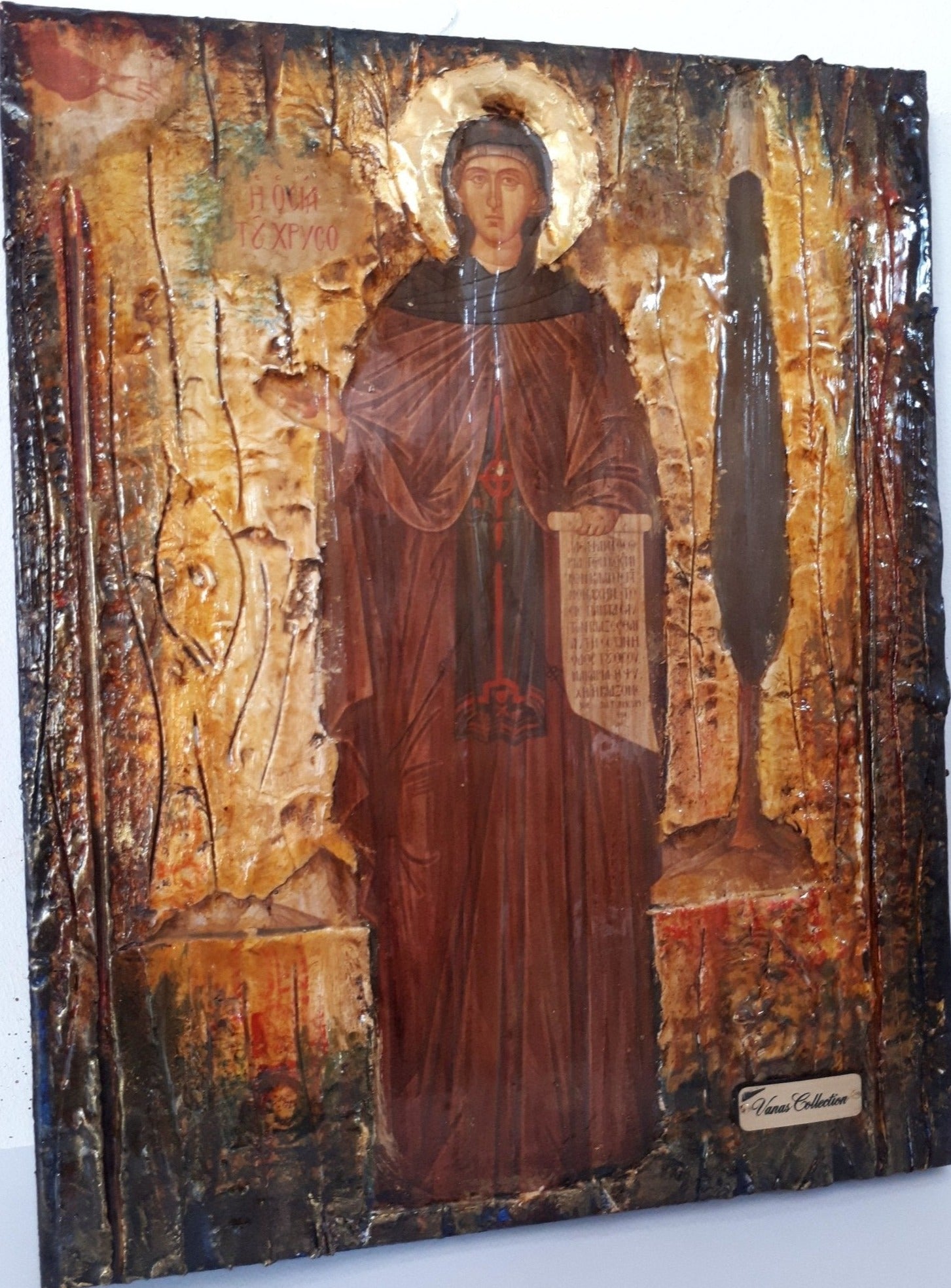 Saint St Irene Irini Chrysovalantou Full body Icon- Greek Orthodox Christian Icons - Vanas Collection