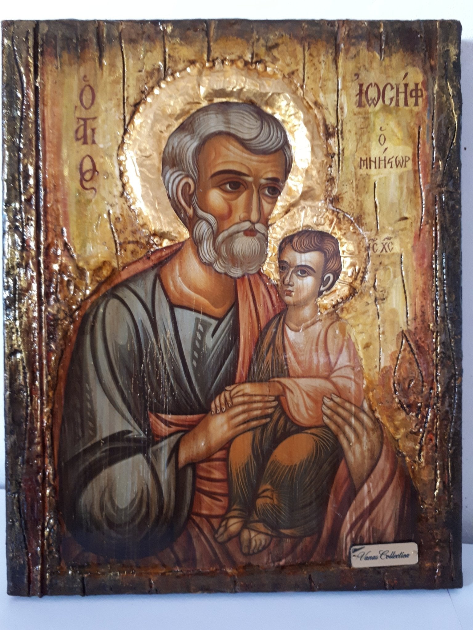 Saint St Joseph Iosif Icon-Greek Russian Byzantine Orthodox Icons - Vanas Collection