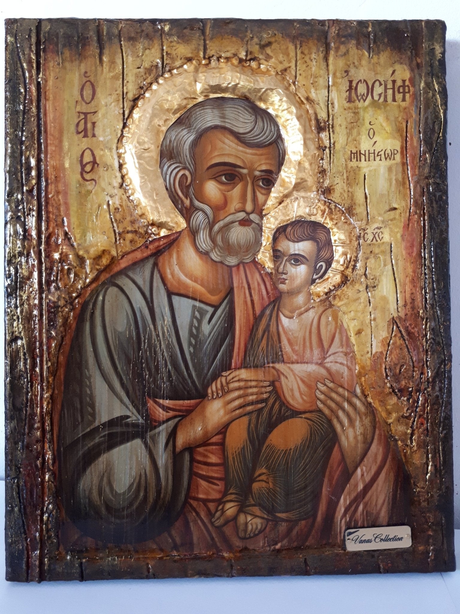 Saint St Joseph Iosif Icon-Greek Russian Byzantine Orthodox Icons - Vanas Collection