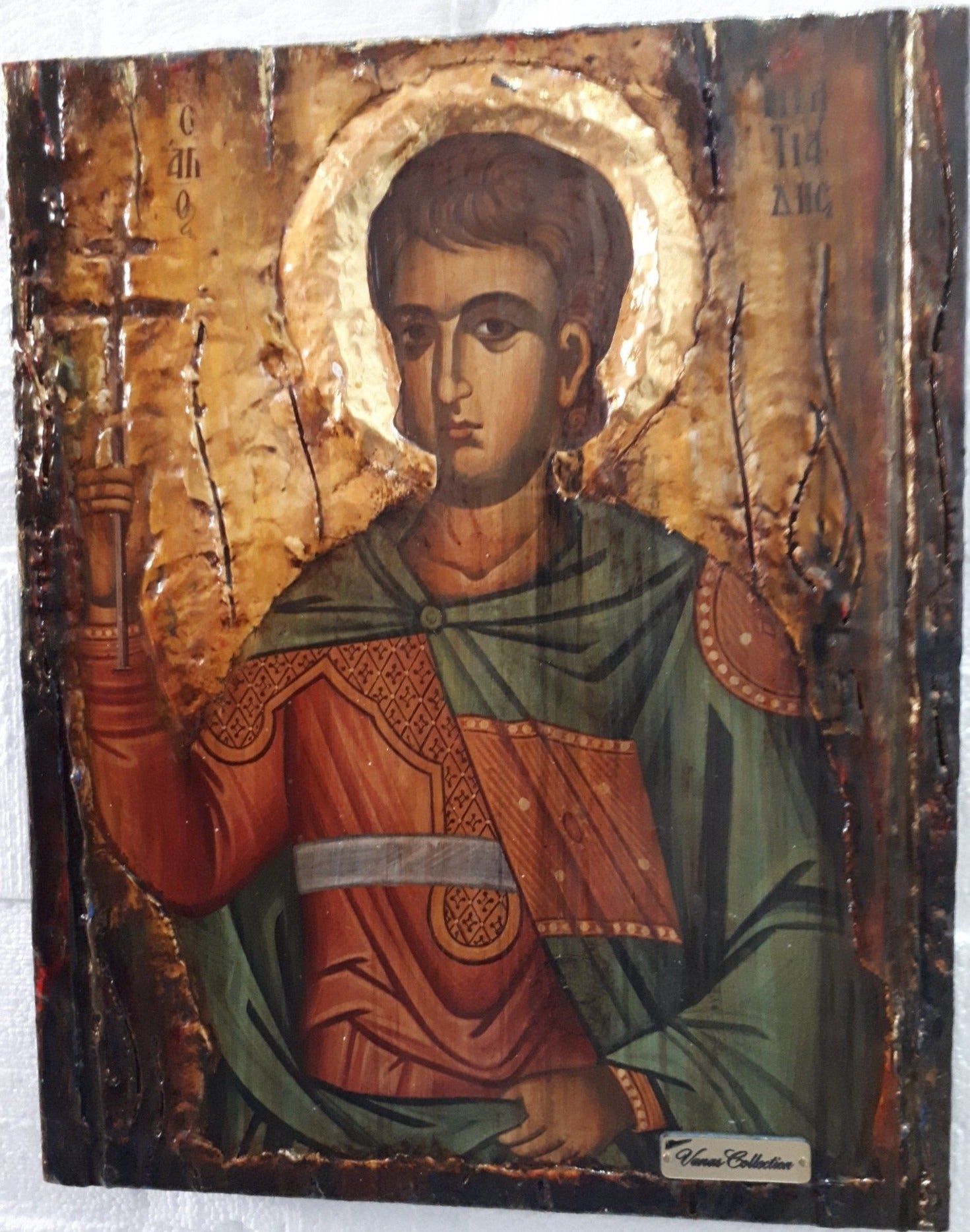 Saint St Miltiadis Icon-Greek Orthodox Byzantine Religious Handmade Gift Icons - Vanas Collection