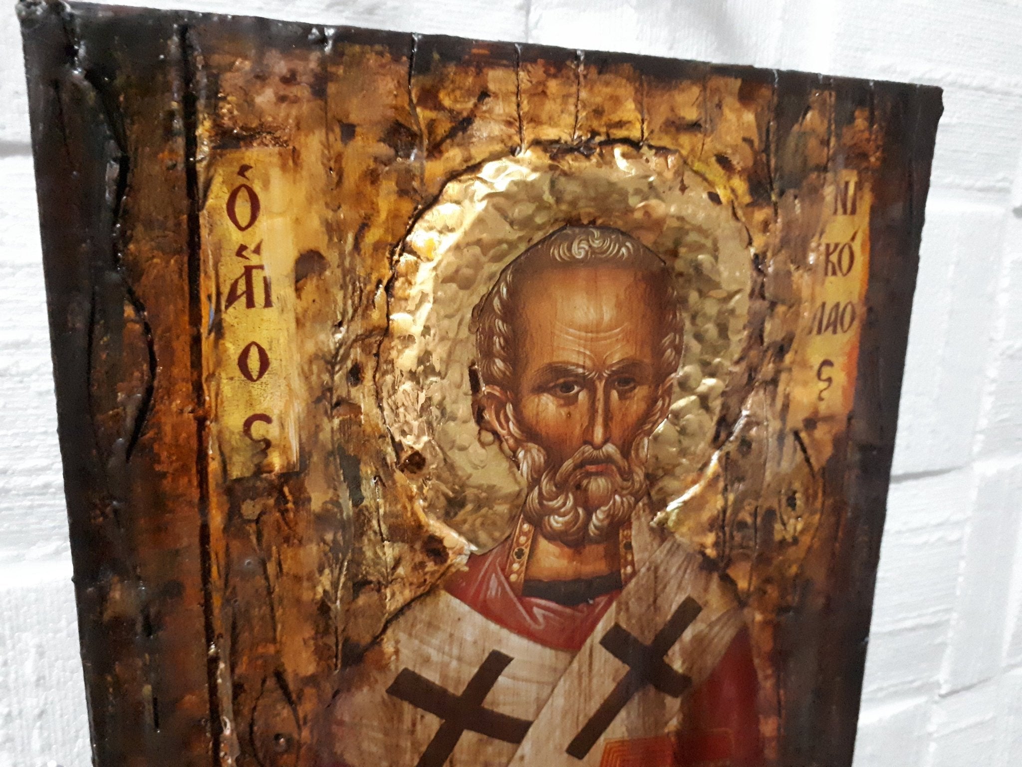 Saint St. Nikolas Nicolas Nick - Christianity Orthodox Byzantine Greek Icons - Vanas Collection