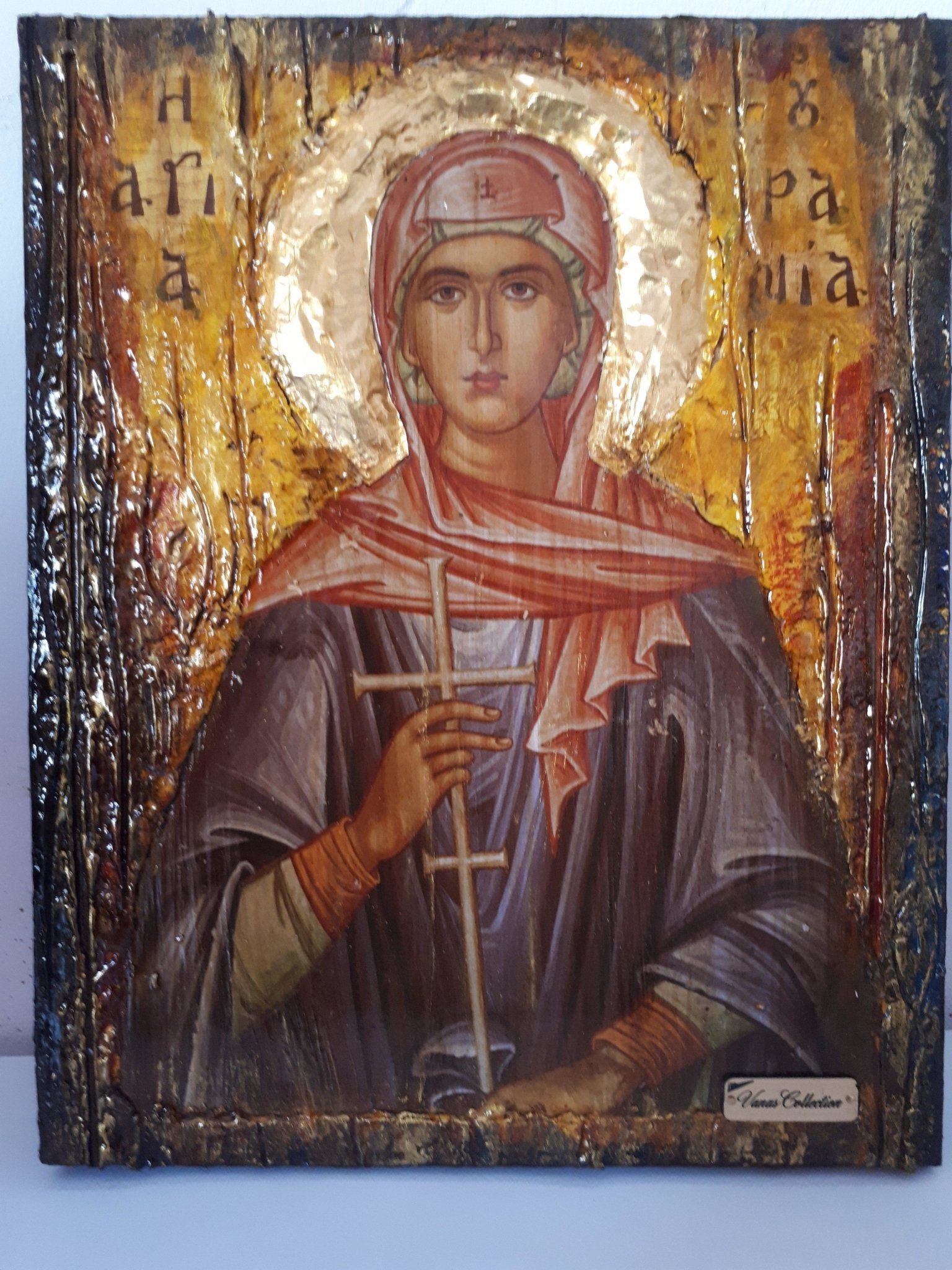 Saint St Ourania Urania Icon-Greek Byzantine Christian Icons - Vanas Collection