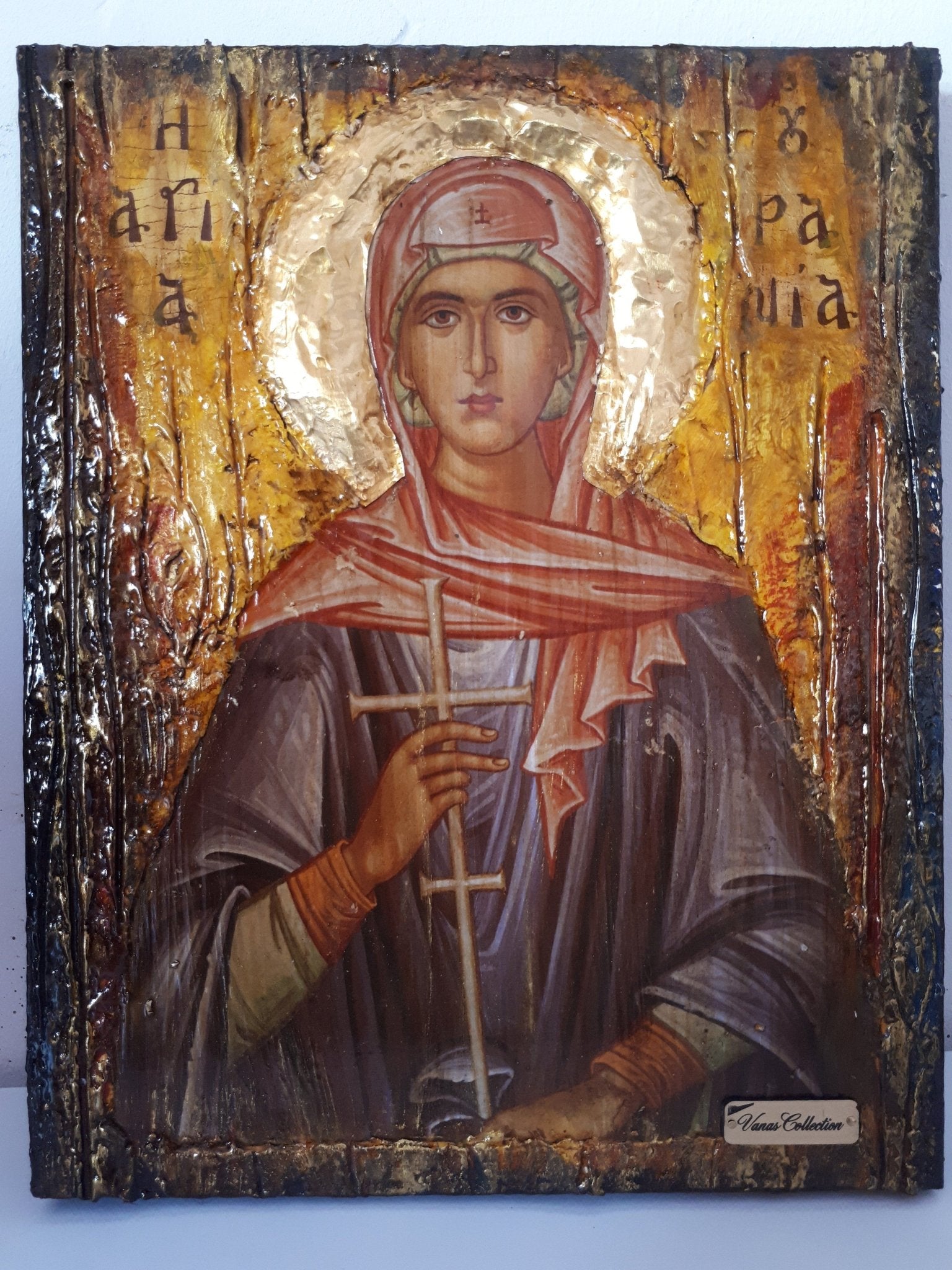 Saint St Ourania Urania Icon-Greek Byzantine Christian Icons - Vanas Collection