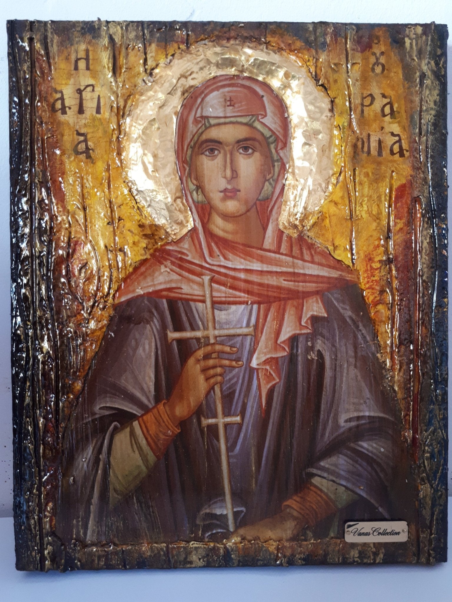 Saint St Ourania Urania Icon-Greek Byzantine Christian Icons - Vanas Collection