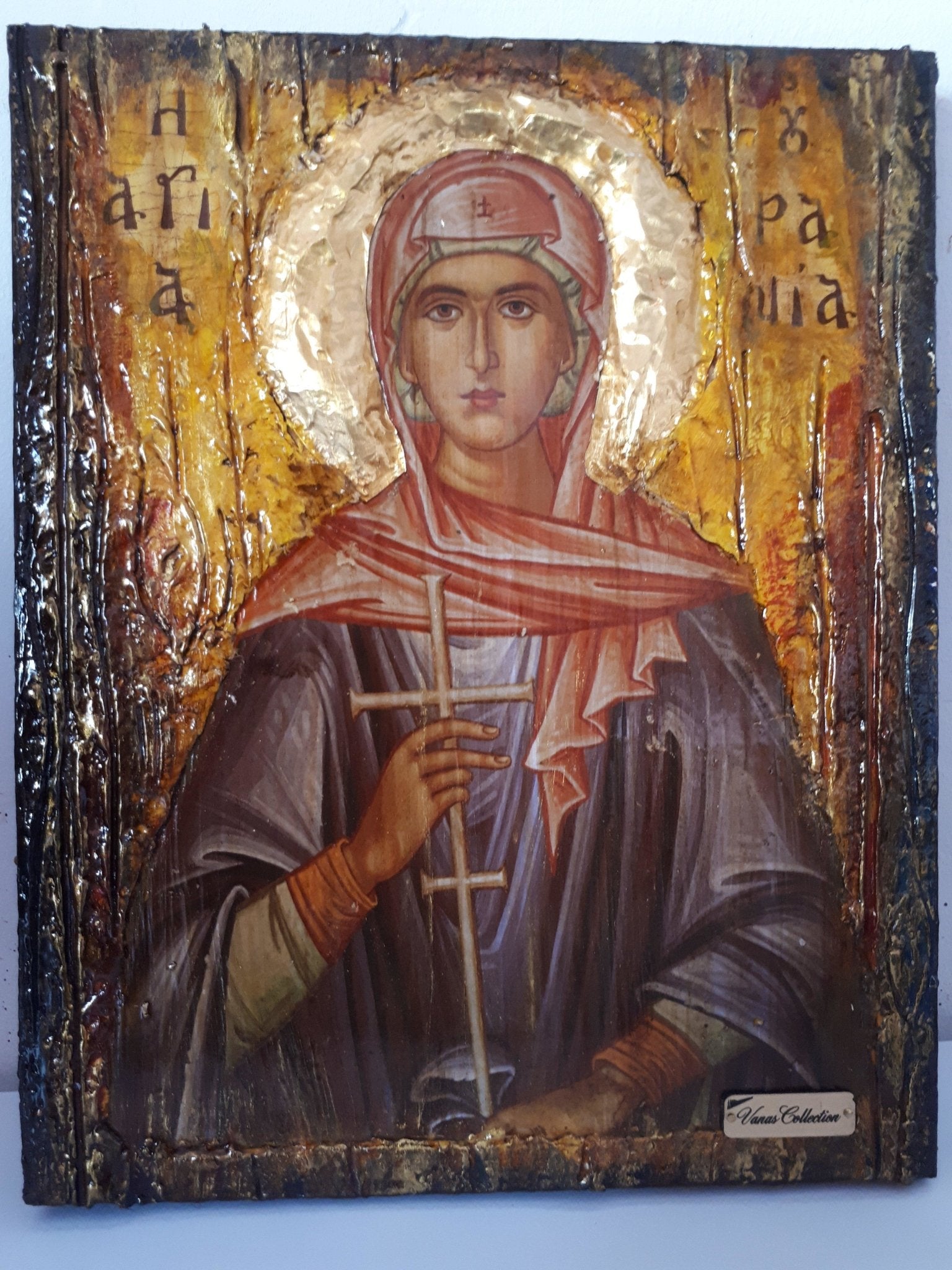 Saint St Ourania Urania Icon-Greek Byzantine Christian Icons - Vanas Collection