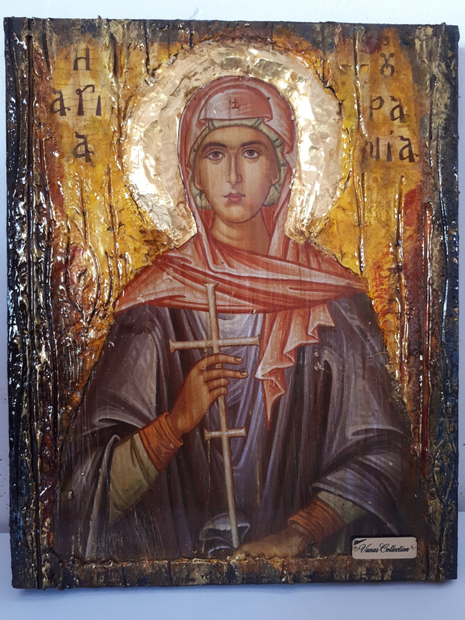 Saint St Ourania Urania Icon-Greek Byzantine Christian Icons - Vanas Collection