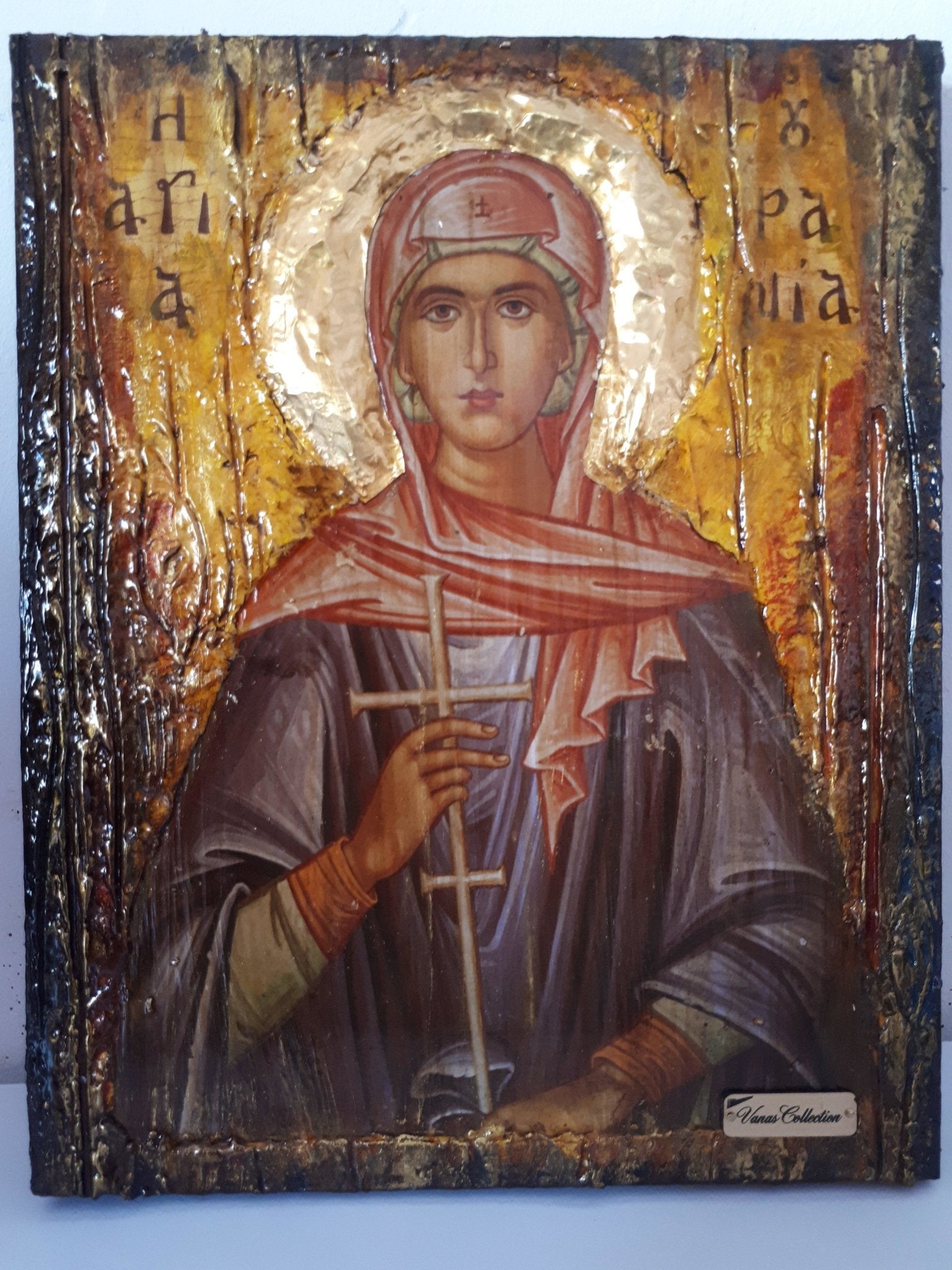 Saint St Ourania Urania Icon-Greek Byzantine Christian Icons - Vanas Collection