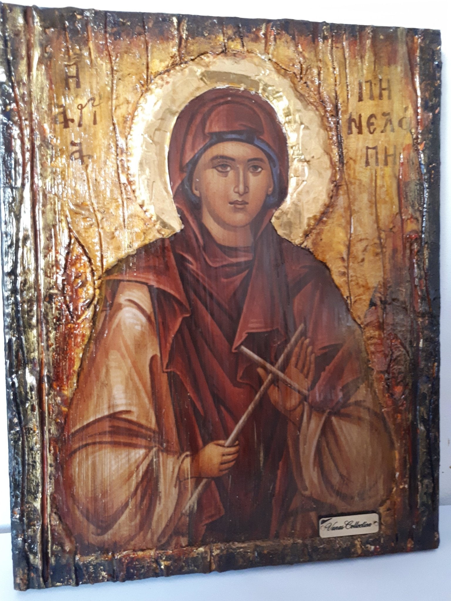 Saint St Penelope the Martyr icon Greek Orthodox Byzantine Handmade Icons - Vanas Collection