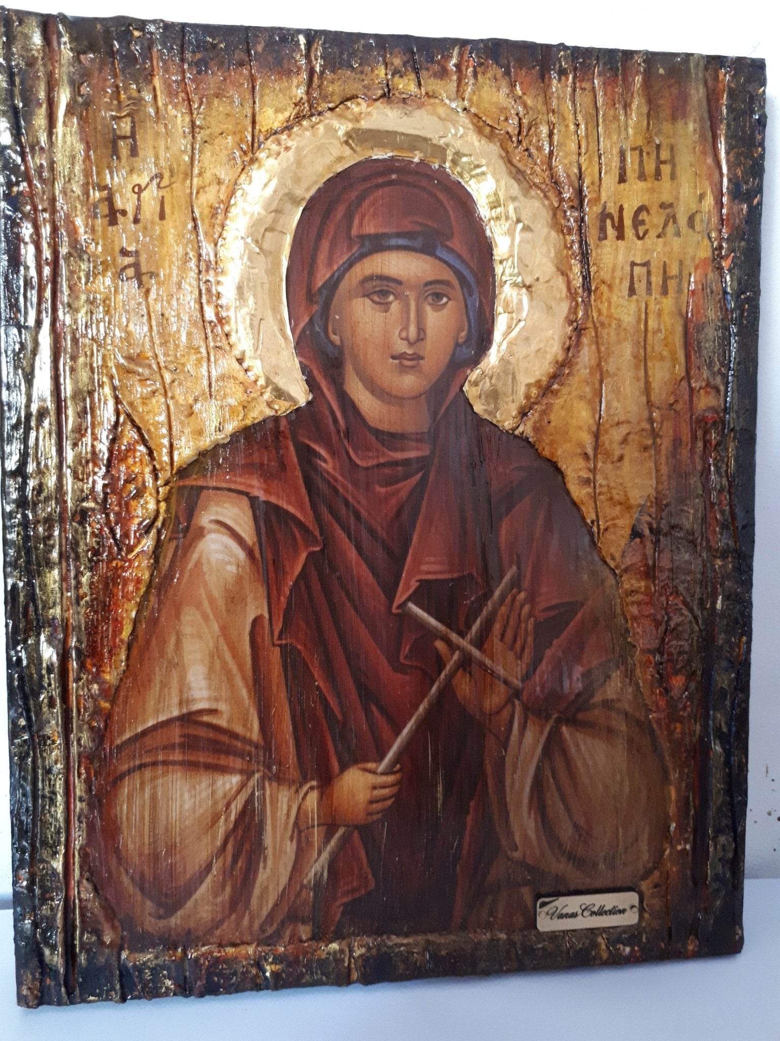 Saint St Penelope the Martyr icon Greek Orthodox Byzantine Handmade Icons - Vanas Collection