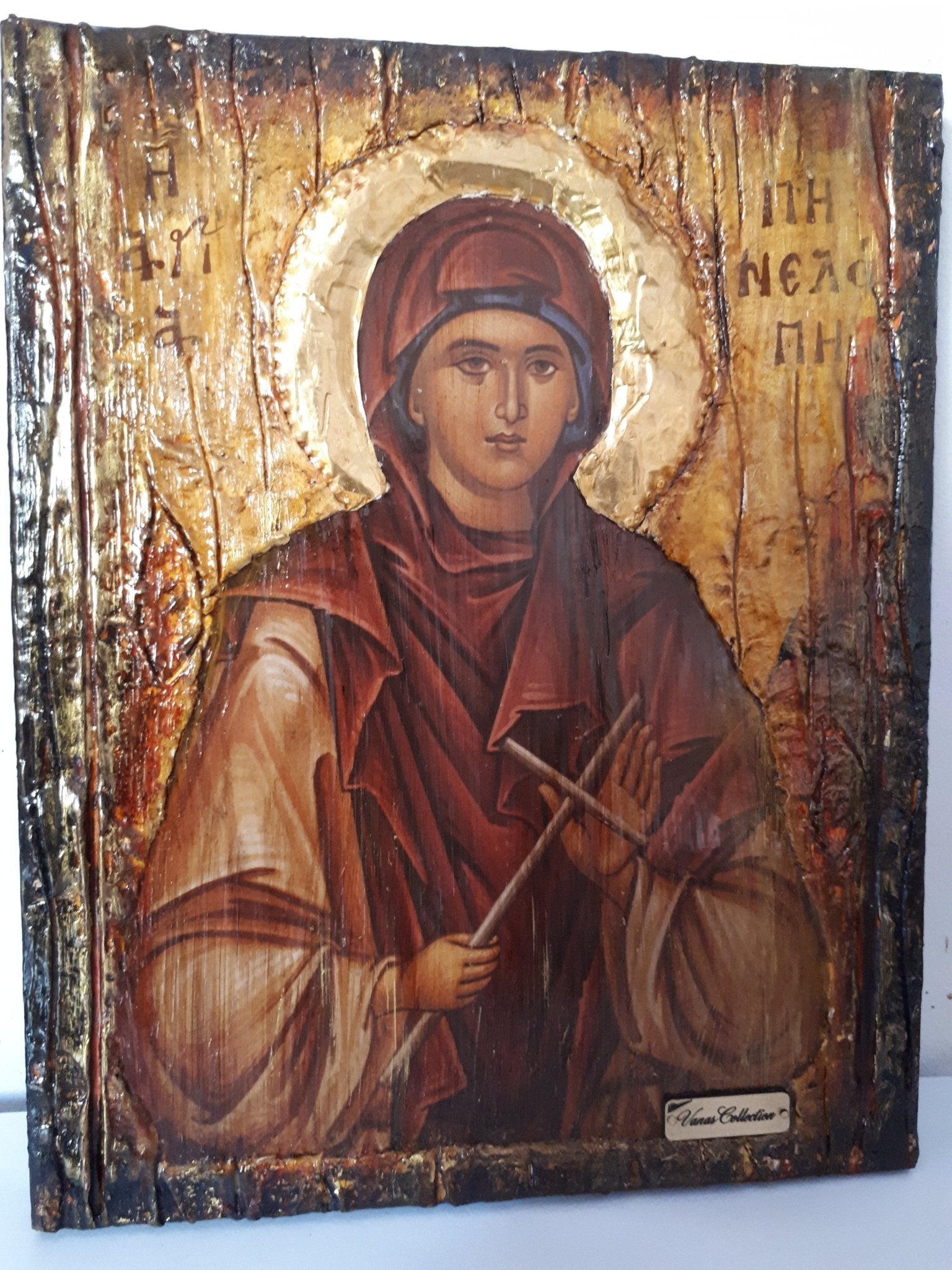 Saint St Penelope the Martyr icon Greek Orthodox Byzantine Handmade Icons - Vanas Collection