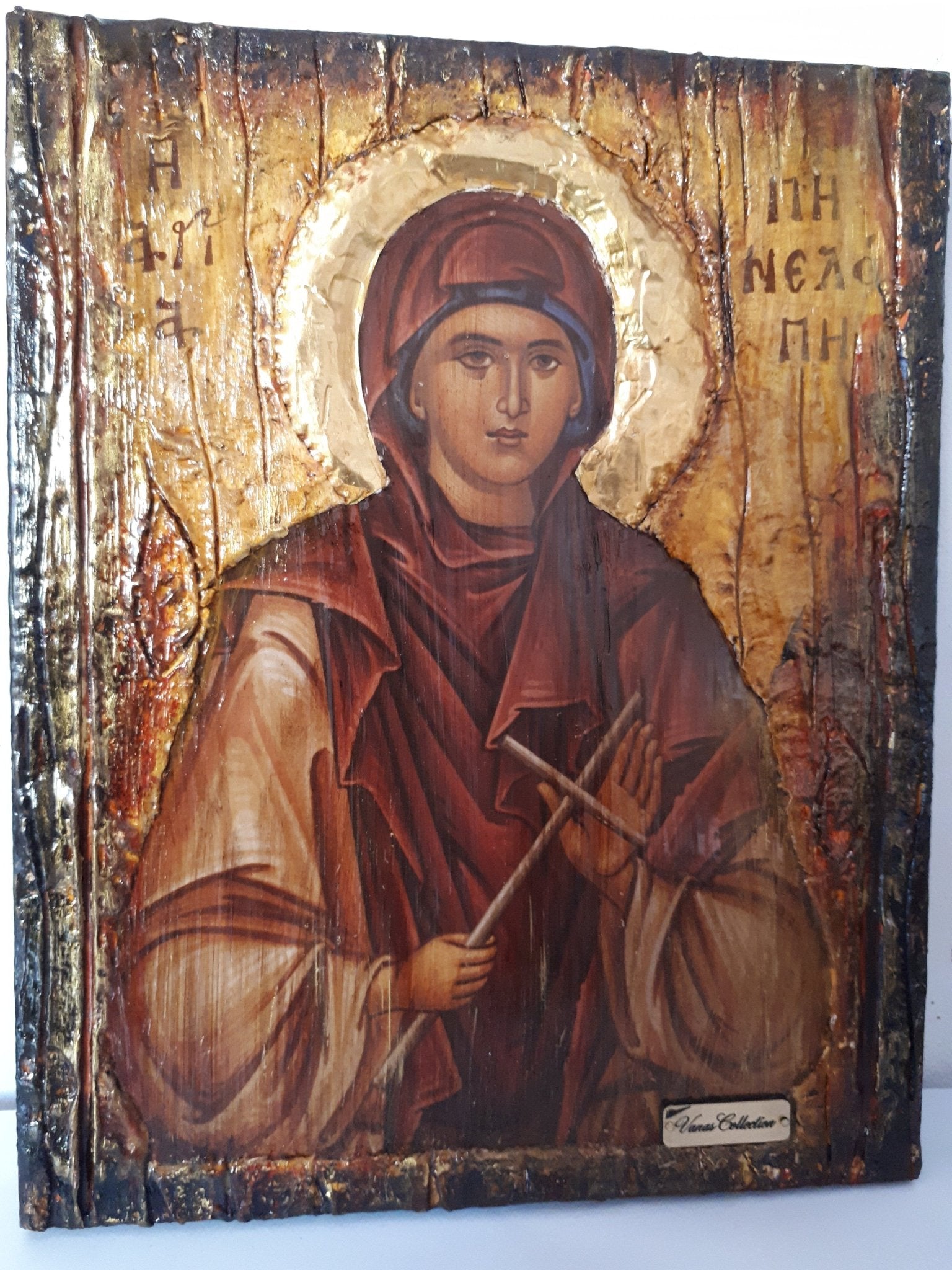 Saint St Penelope the Martyr icon Greek Orthodox Byzantine Handmade Icons - Vanas Collection