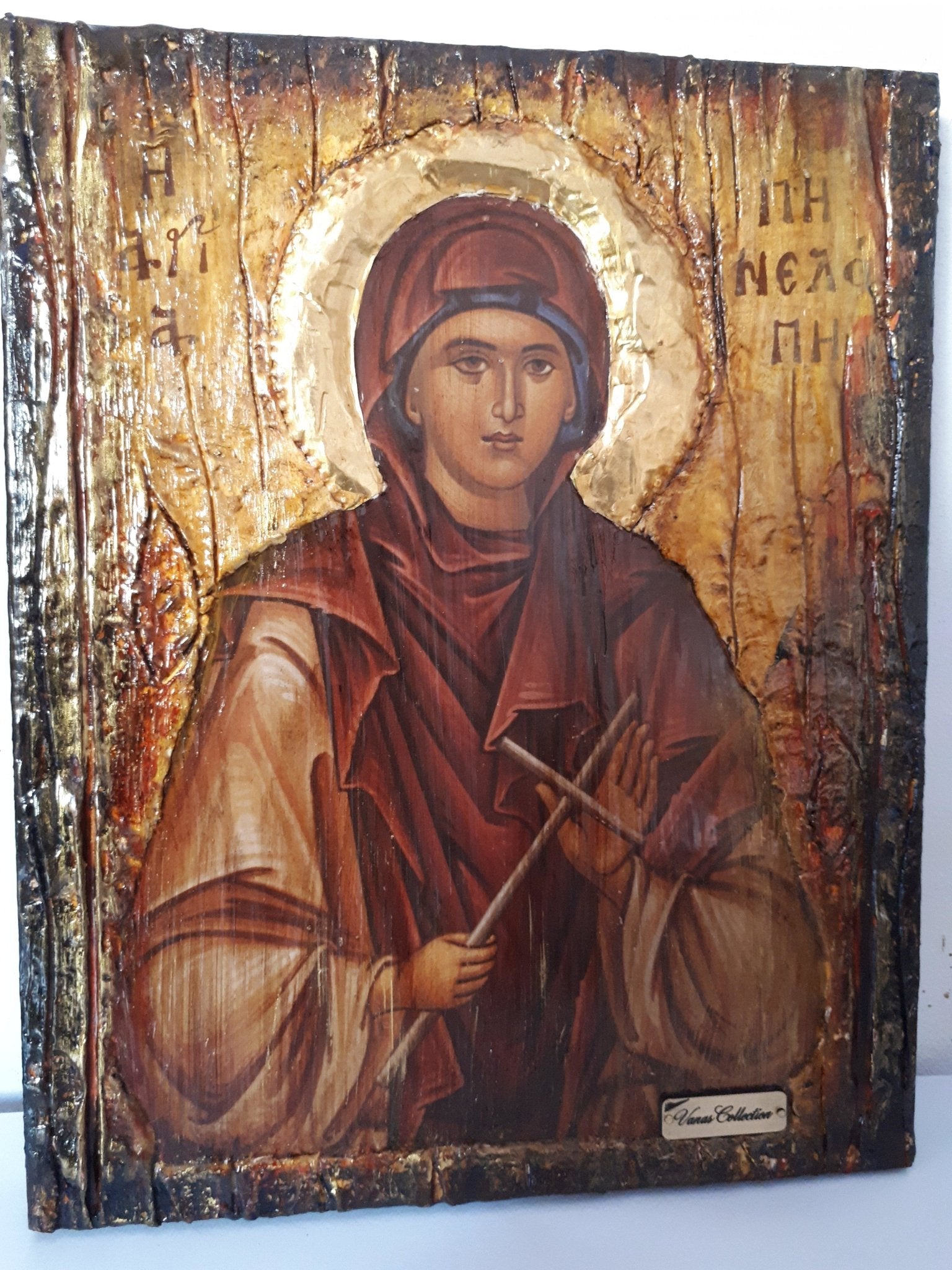 Saint St Penelope the Martyr icon Greek Orthodox Byzantine Handmade Icons - Vanas Collection