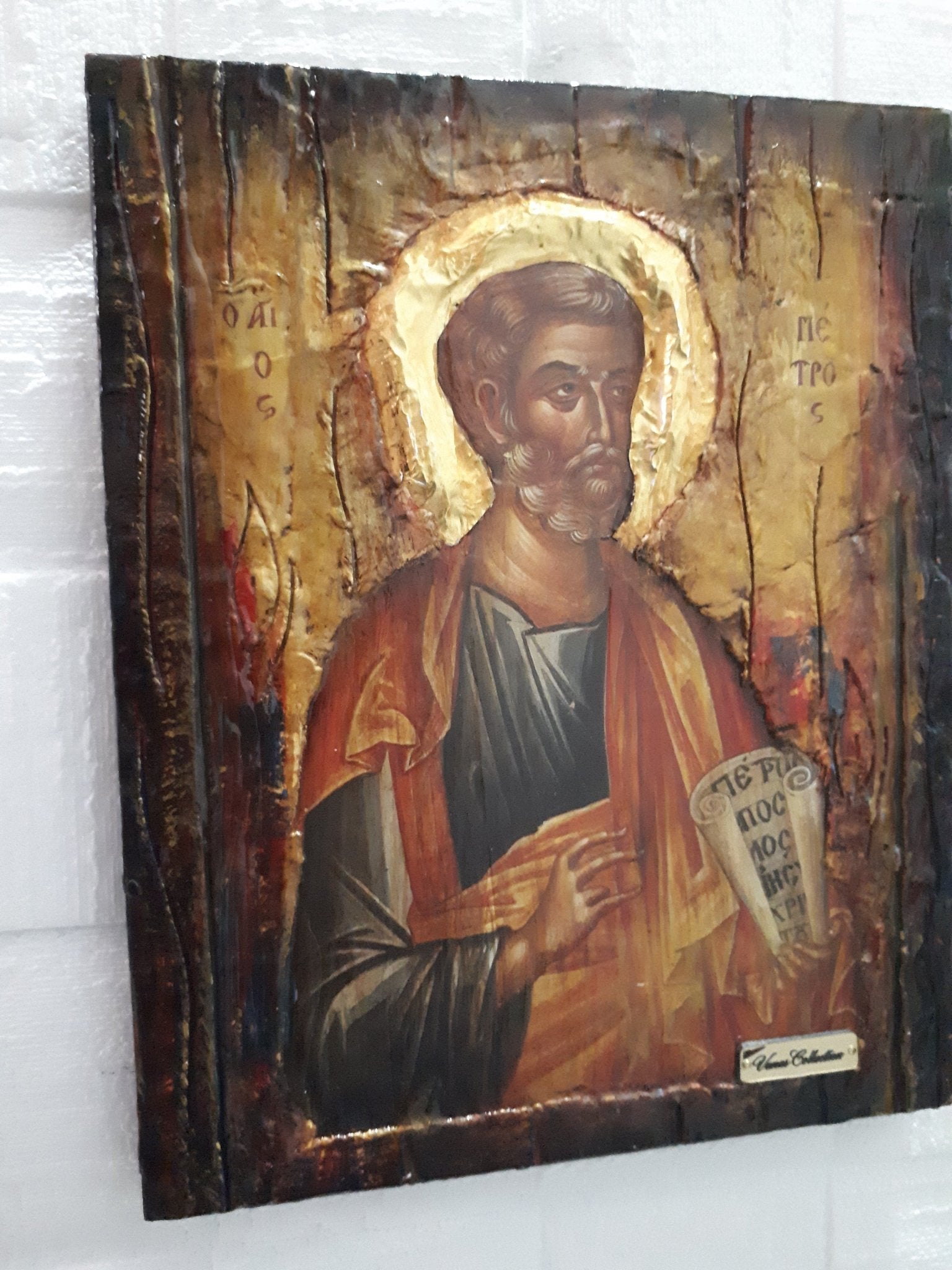 Saint St Peter the Apostle Icon- Greek Handmade Orthodox Byzantine Russian Icons - Vanas Collection