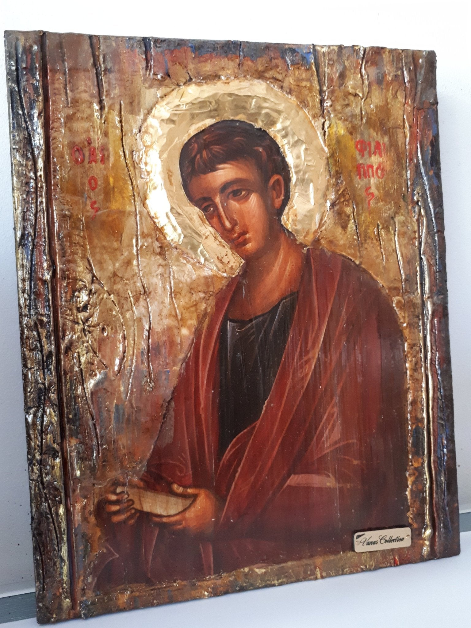 Saint St. Philip Phillipos Fillipos Icon-Greek Orthodox Byzantine Greek Icons - Vanas Collection