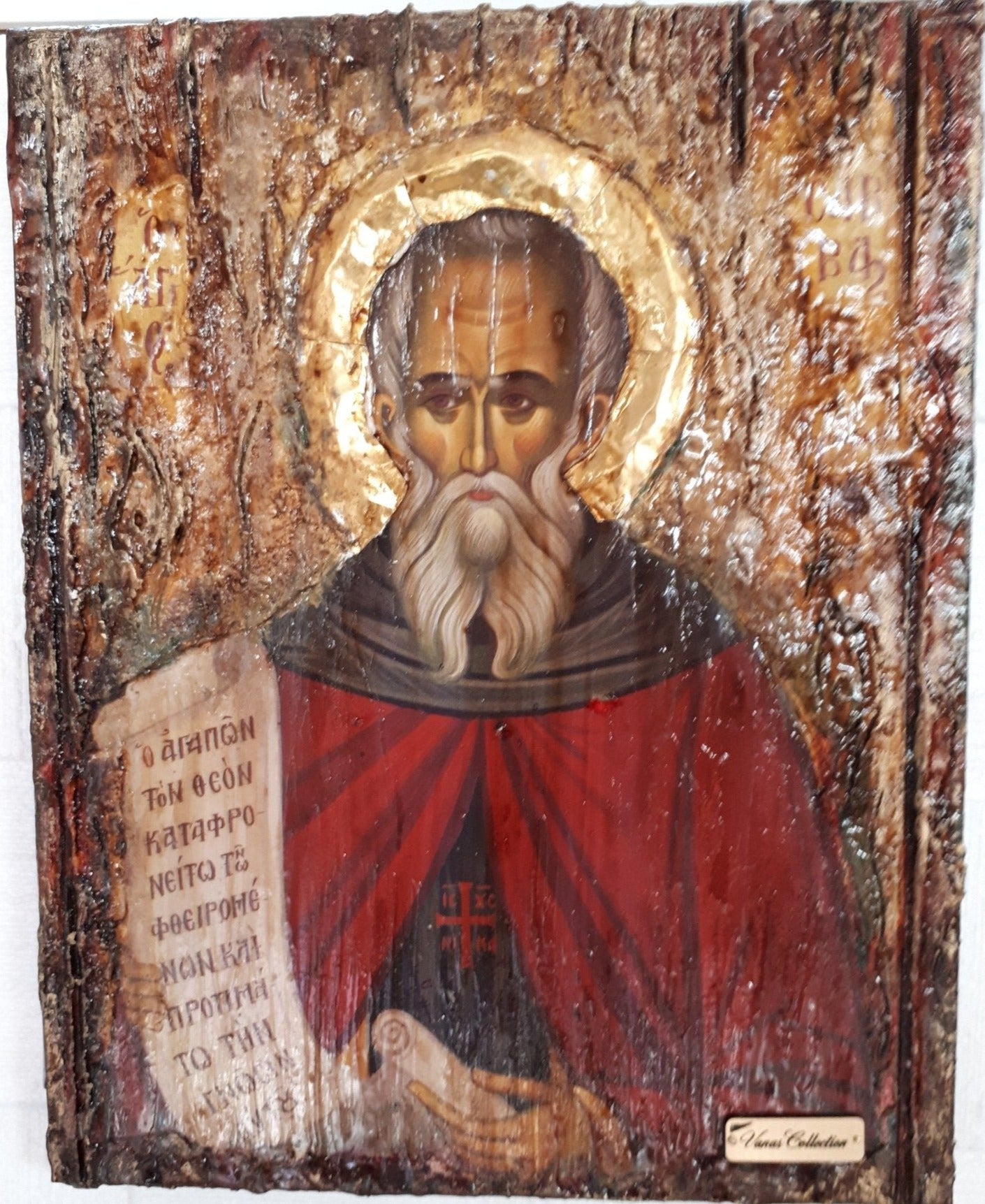 Saint St. Sava / Sabbas - Orthodox Byzantine Icon Handmade by VanasCollection - Vanas Collection