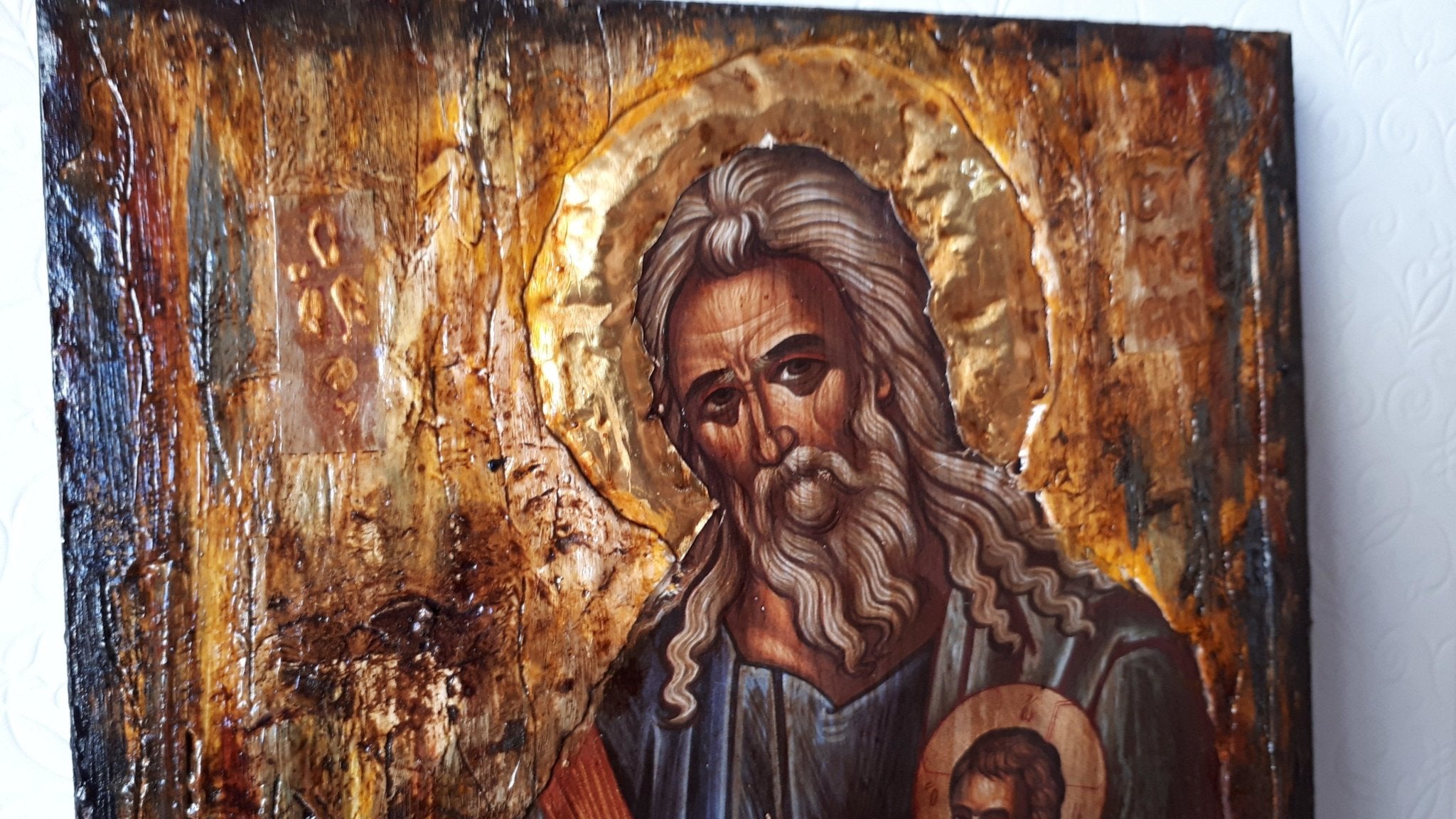 Saint St. Simeon Symeon the God Icon-Greek Orthodox Byzantine Religious Icon - Vanas Collection