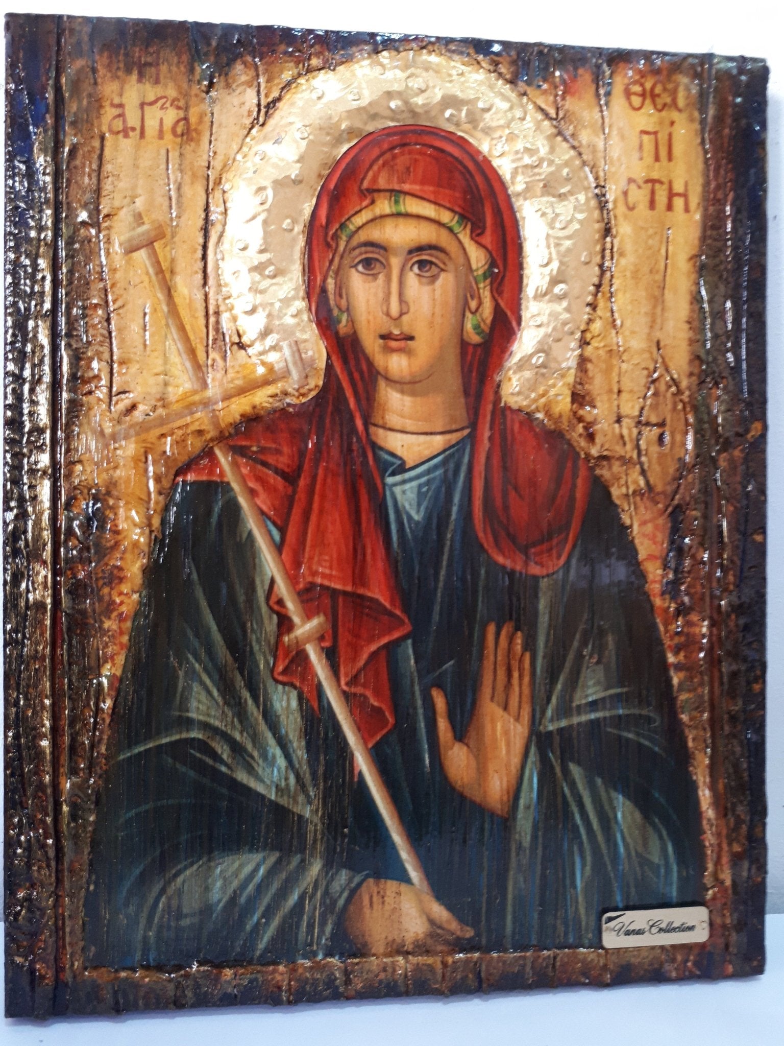 Saint St. Theopisti Icon-Greek Orthodox Christian Byzantine Icons - Vanas Collection