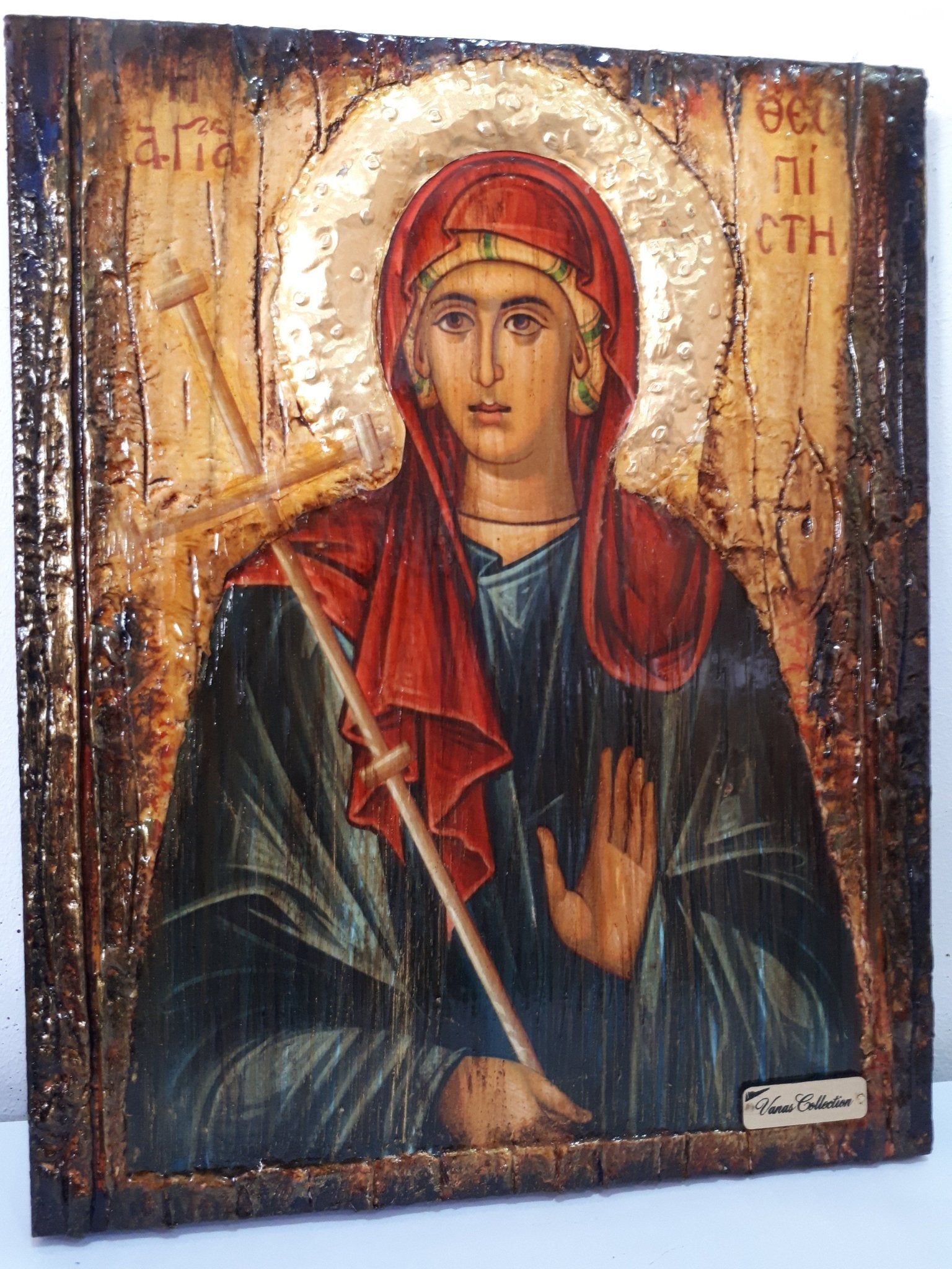 Saint St. Theopisti Icon-Greek Orthodox Christian Byzantine Icons - Vanas Collection