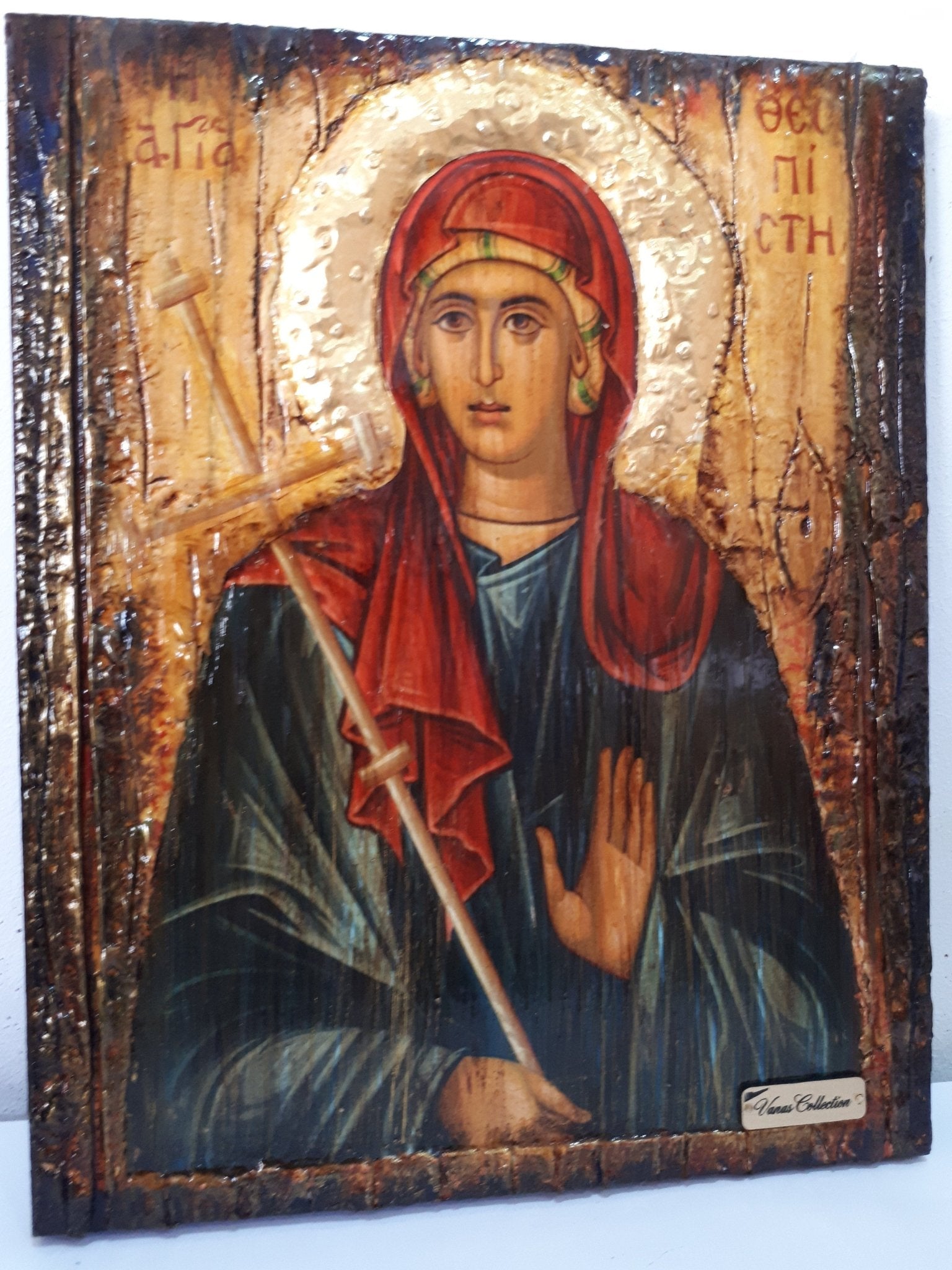 Saint St. Theopisti Icon-Greek Orthodox Christian Byzantine Icons - Vanas Collection