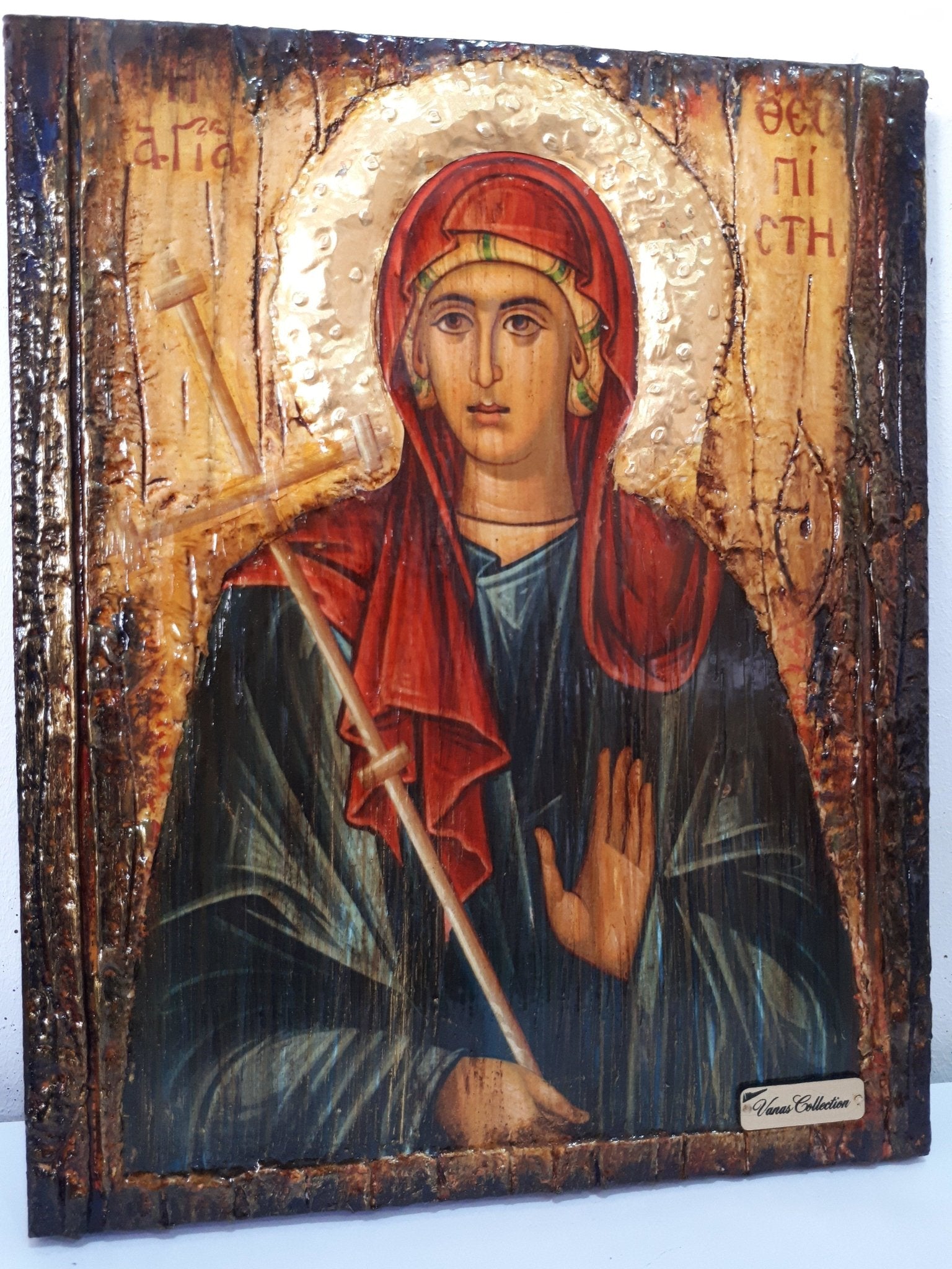 Saint St. Theopisti Icon-Greek Orthodox Christian Byzantine Icons - Vanas Collection